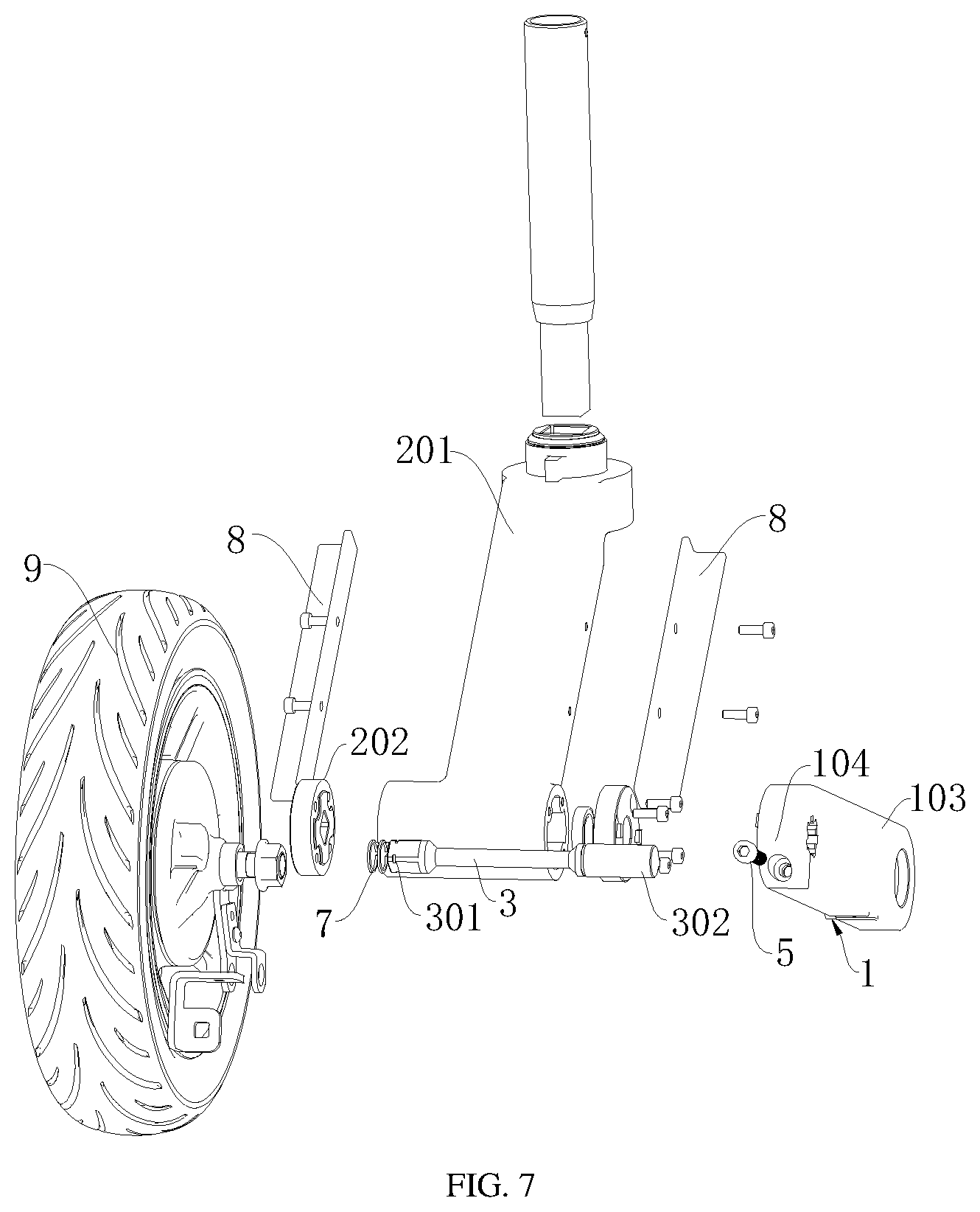 Patent US11815156 Figure 7 – Shock absorber and transportation tool