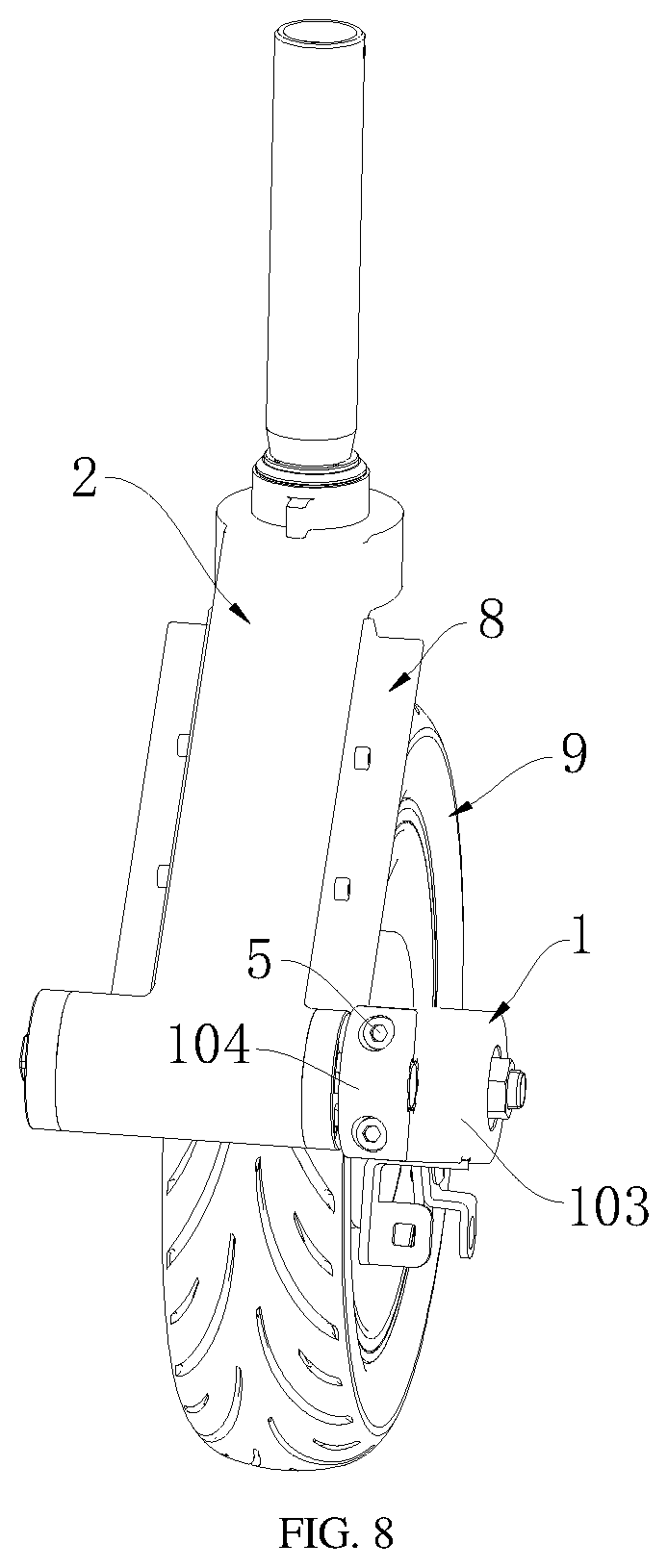 Patent US11815156 Figure 8 – Shock absorber and transportation tool
