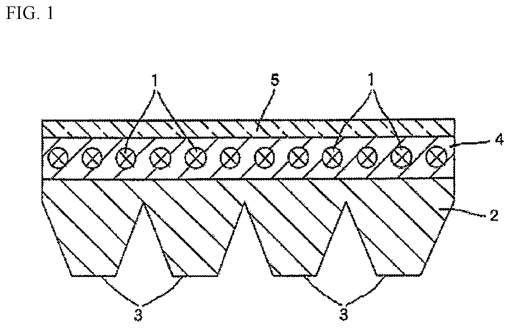 Patent US11815158 Figure 1 – Core wire for friction transmission belts, friction transmission belt, and manufacturing methods therefor
