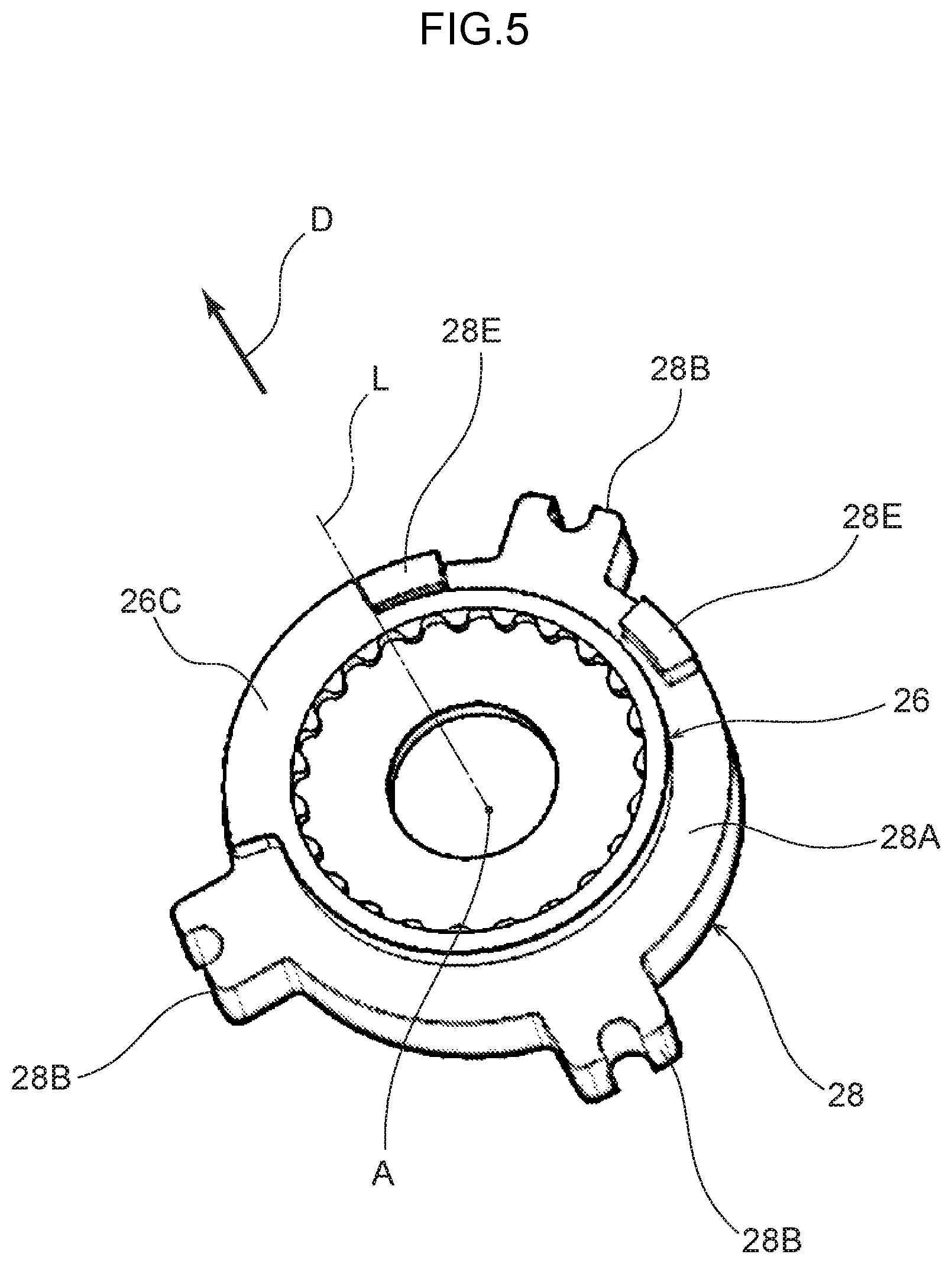 Patent US11815161 Figure 5 – Speed reducer and motor with speed reducer