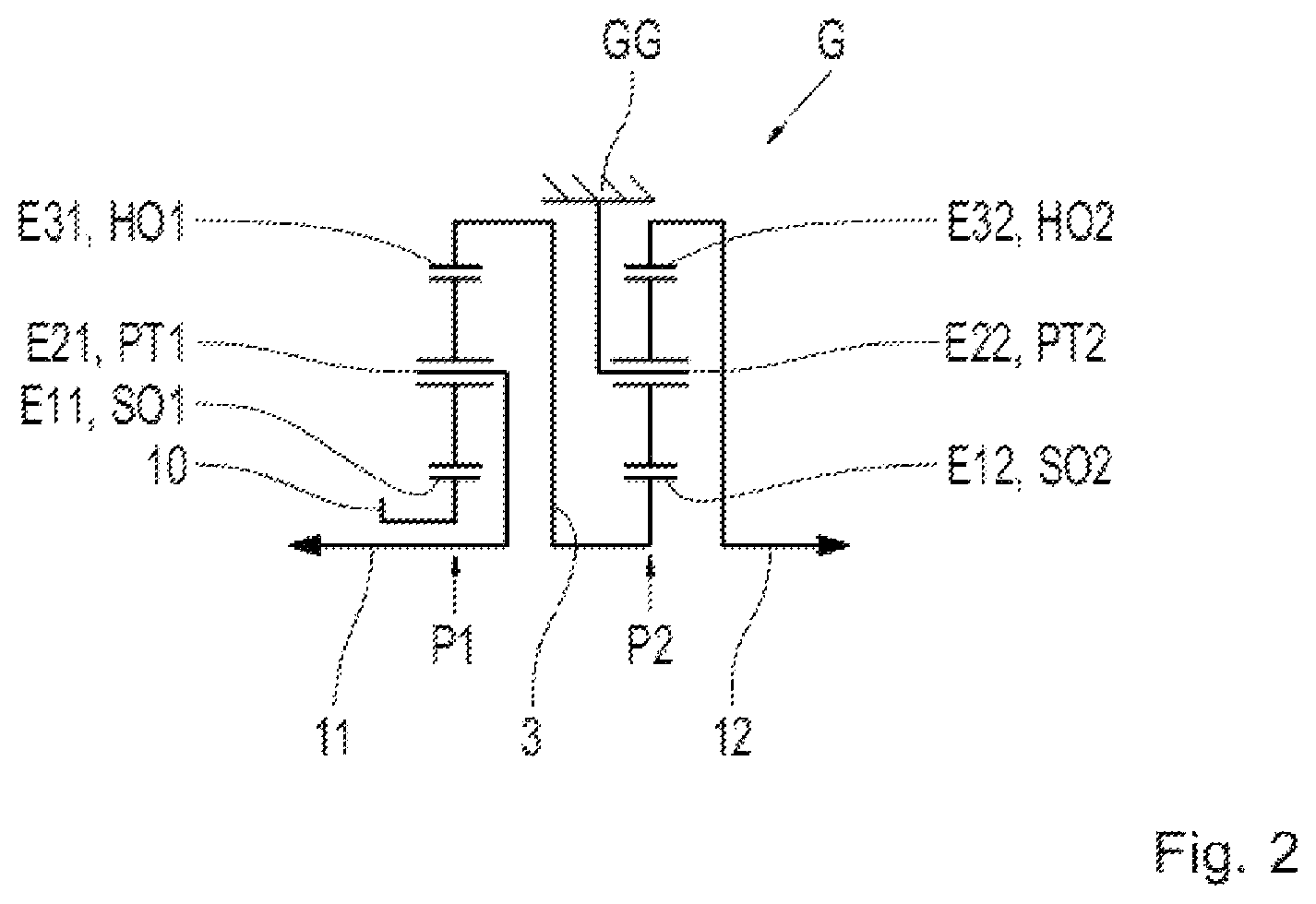 Patent US11815169 Figure 6 – Transmission, drive train and vehicle having a transmission