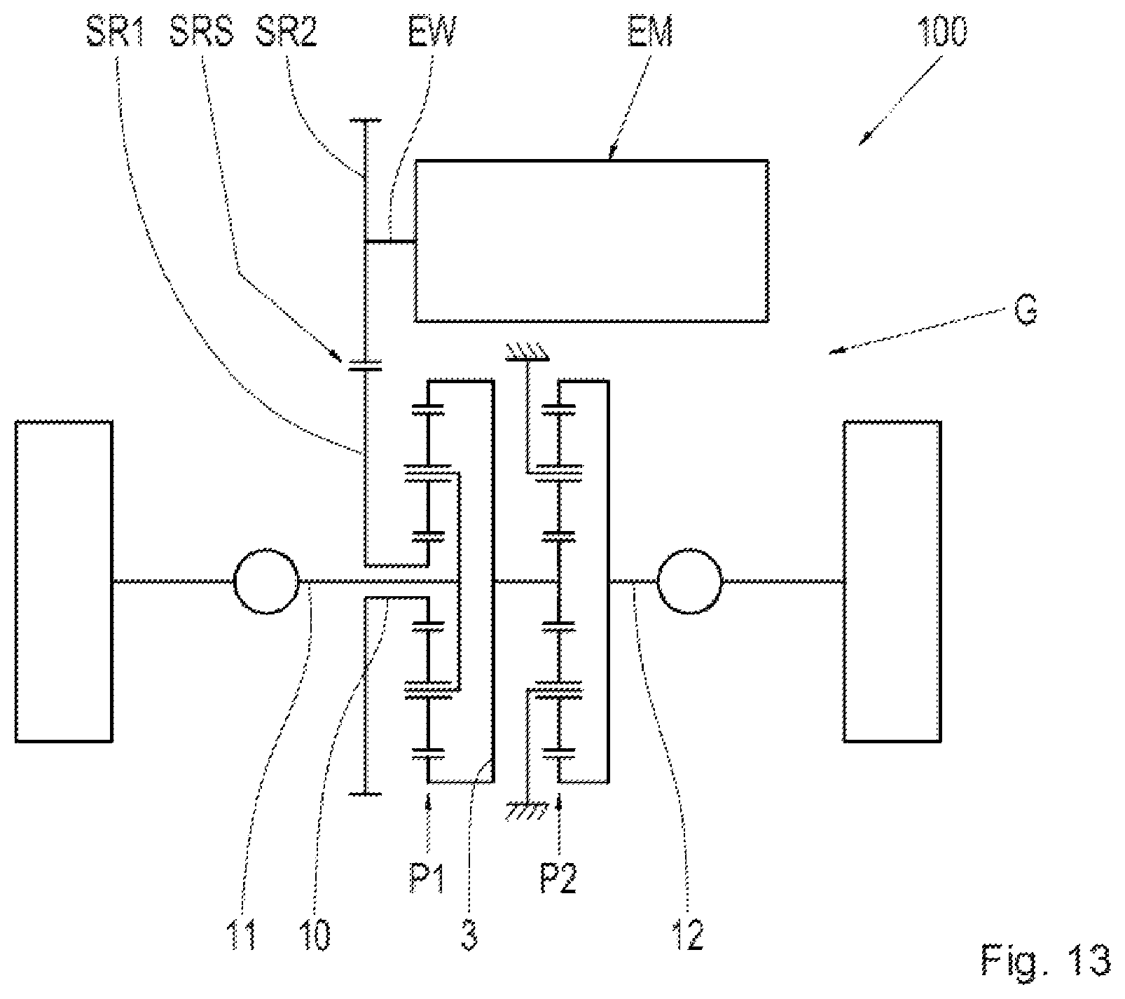Patent US11815169 Figure 16 – Transmission, drive train and vehicle having a transmission