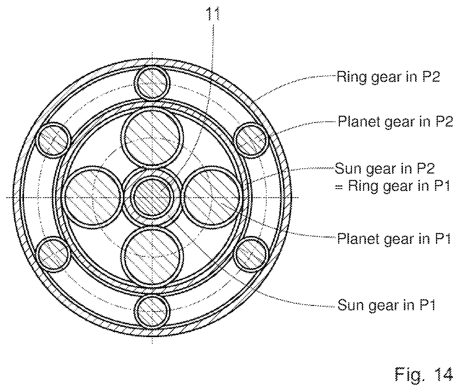 Patent US11815169 Figure 17 – Transmission, drive train and vehicle having a transmission