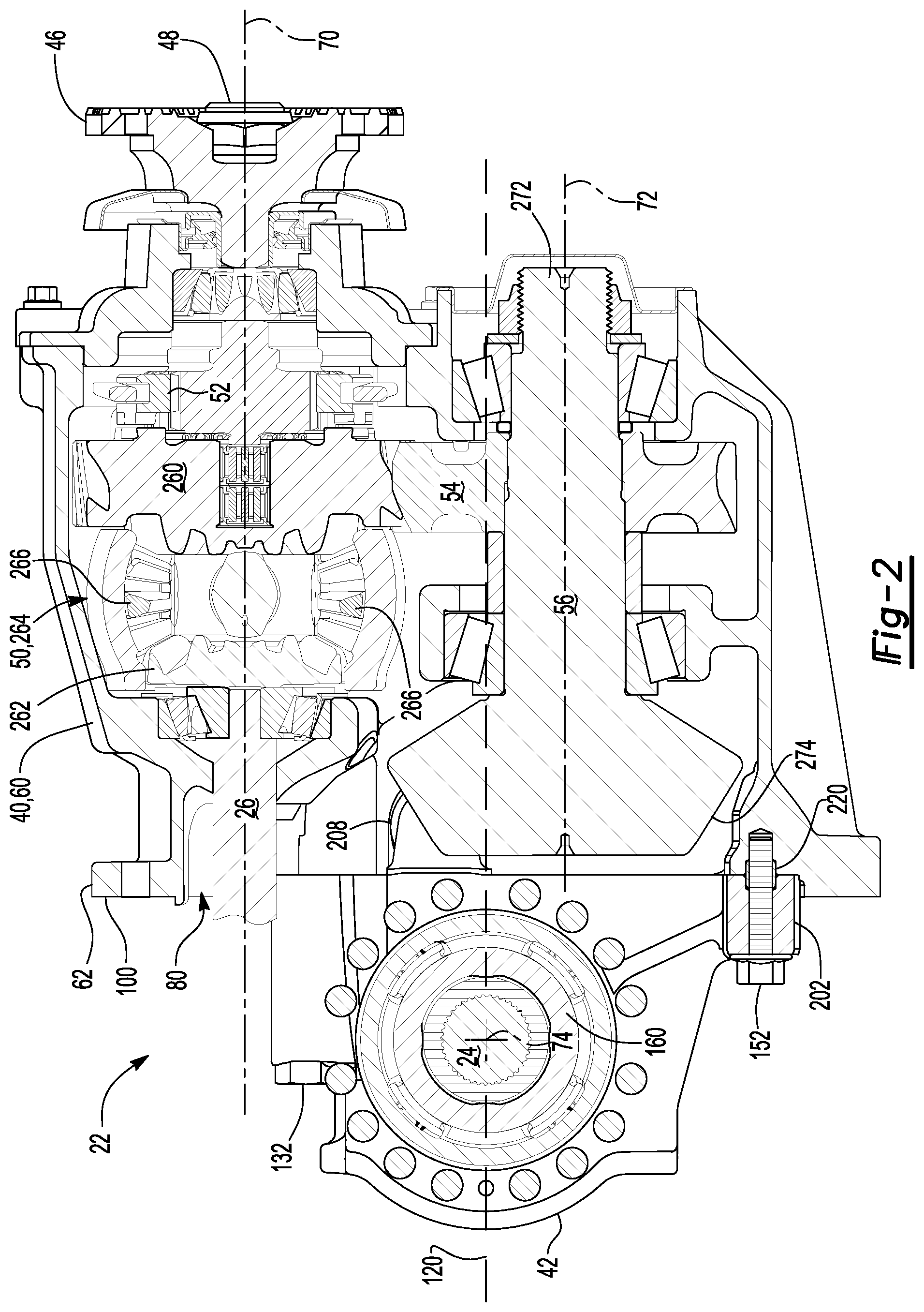 Patent US11815174 Figure 2 – Differential carrier assembly