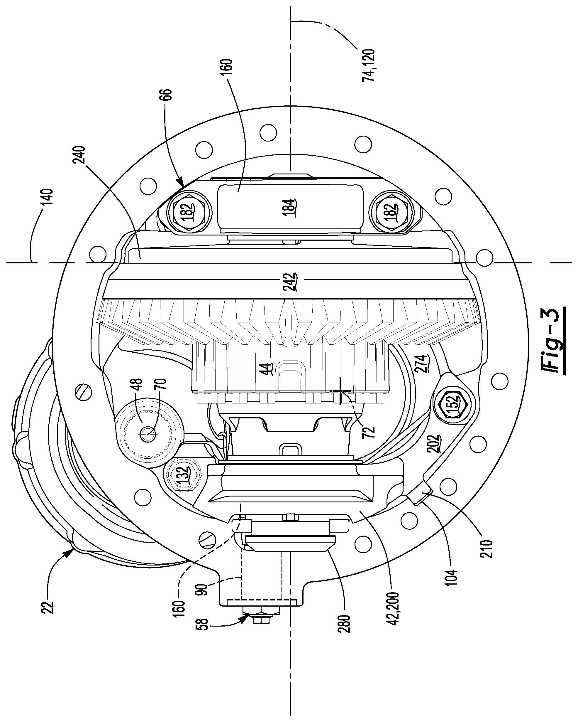 Patent US11815174 Figure 3 – Differential carrier assembly