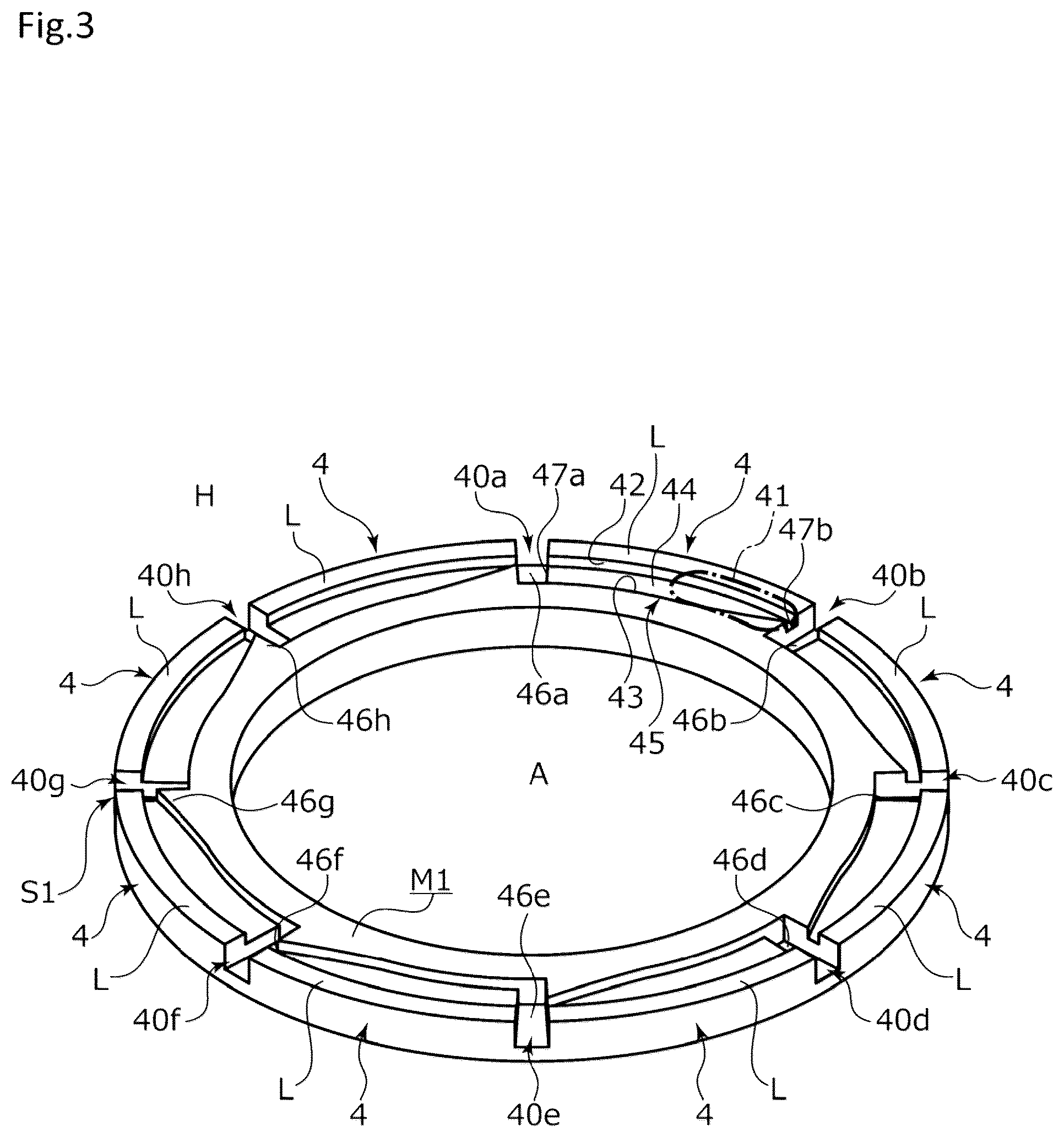 Patent US11815184 Figure 3 – Sliding component