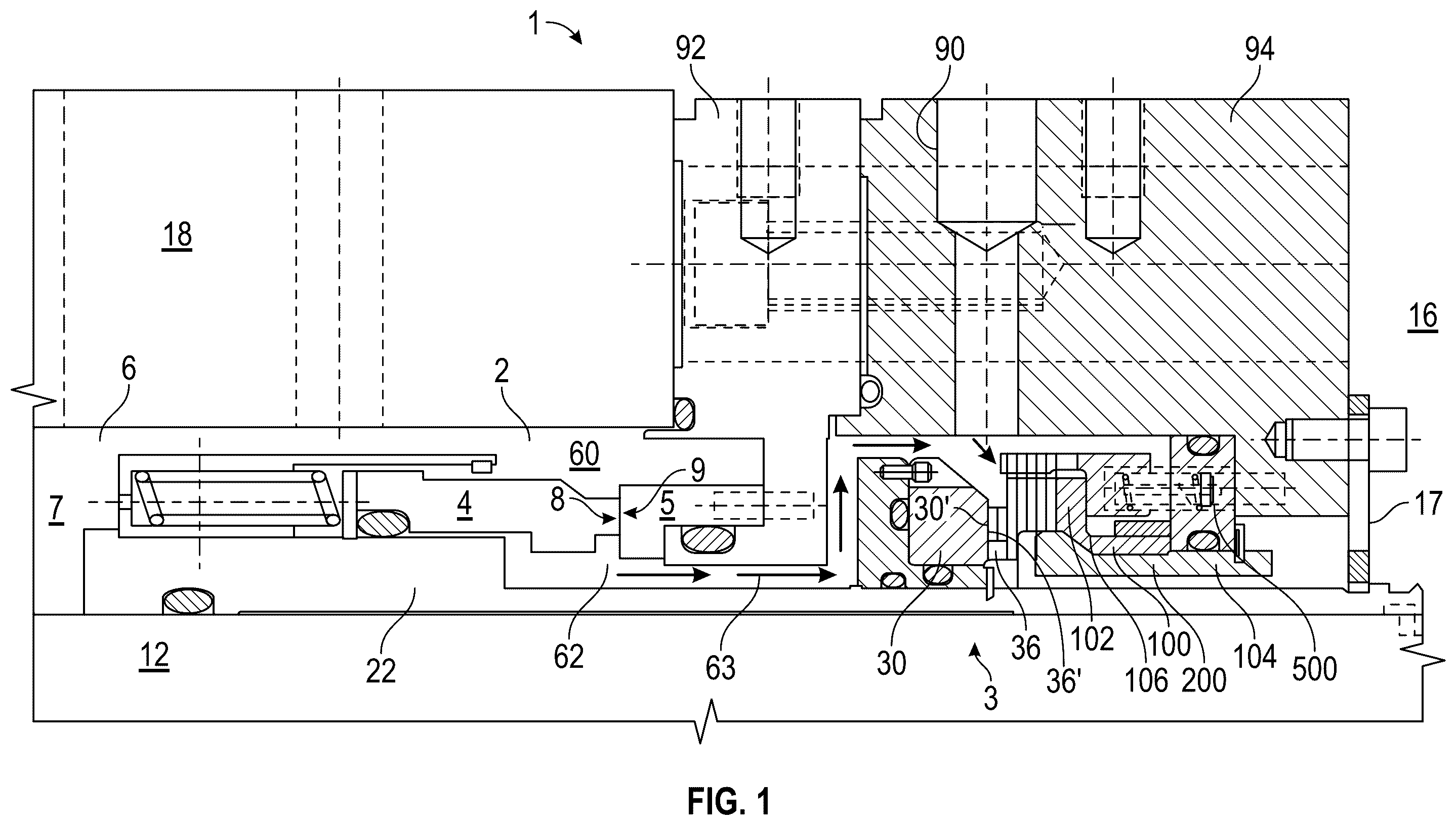 Patent US11815185 Figure 1 – Non-pusher dry running seal with sealing elastomer as a backup in sliding seal system