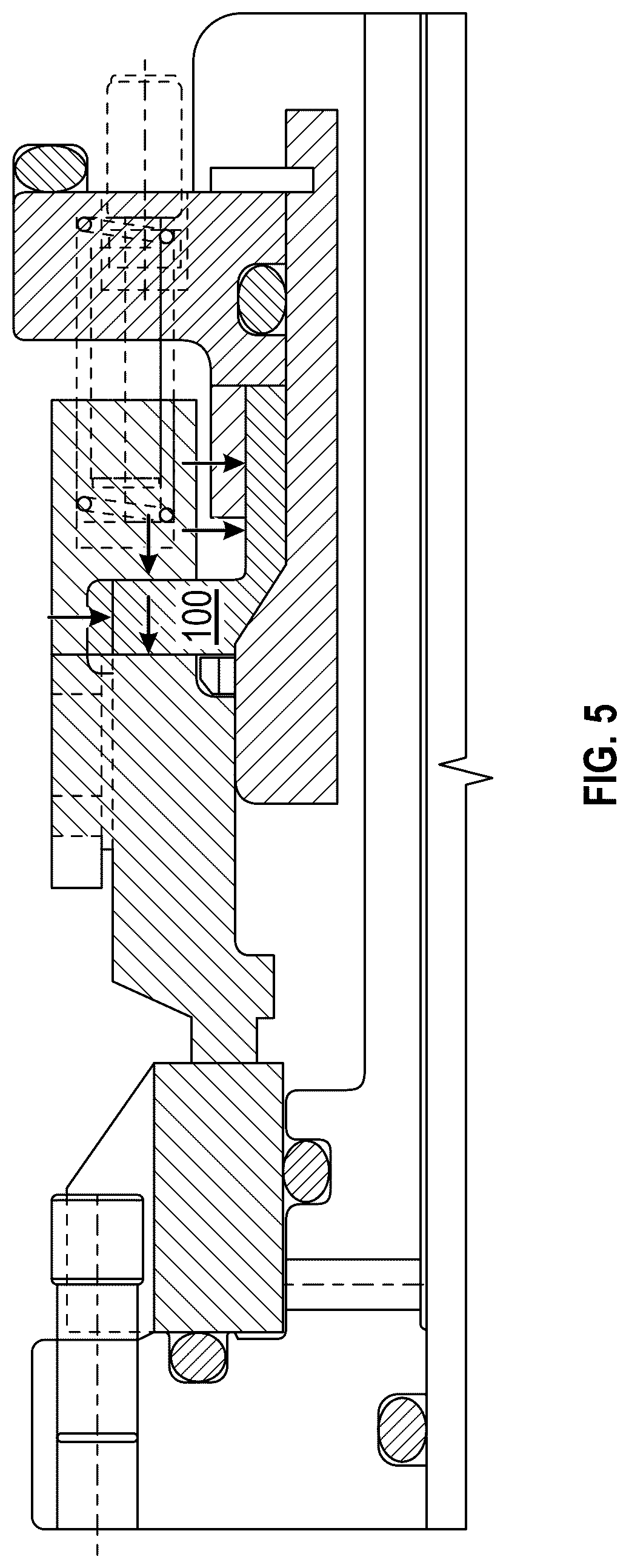 Patent US11815185 Figure 5 – Non-pusher dry running seal with sealing elastomer as a backup in sliding seal system