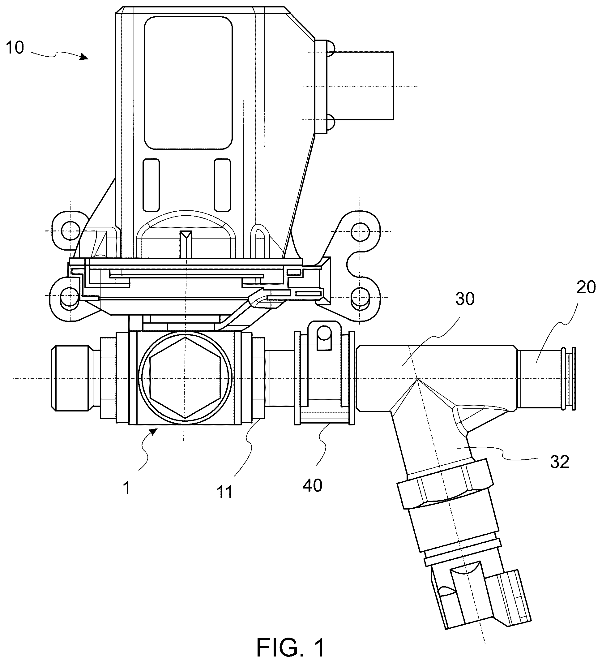 Patent US11815190 Figure 1 – Fluid level sensing assembly for motorised valve
