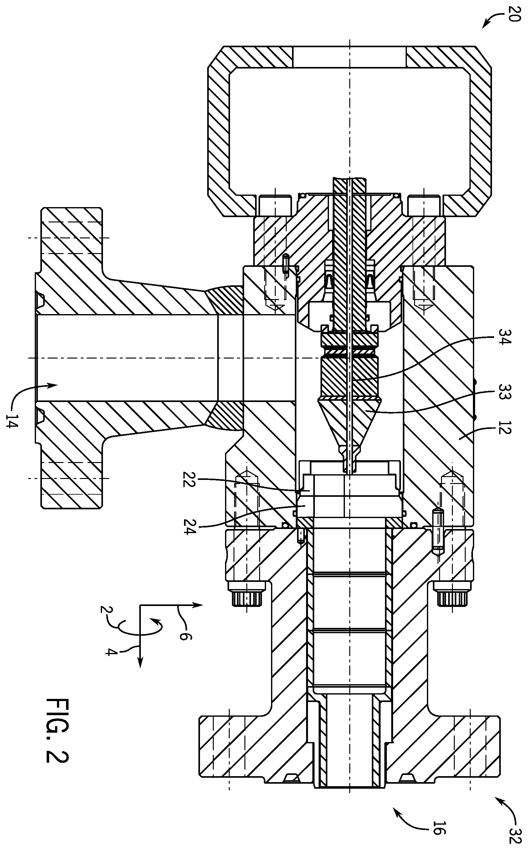 Patent US11815191 Figure 2 – Adjustable erosion resistant choke valve