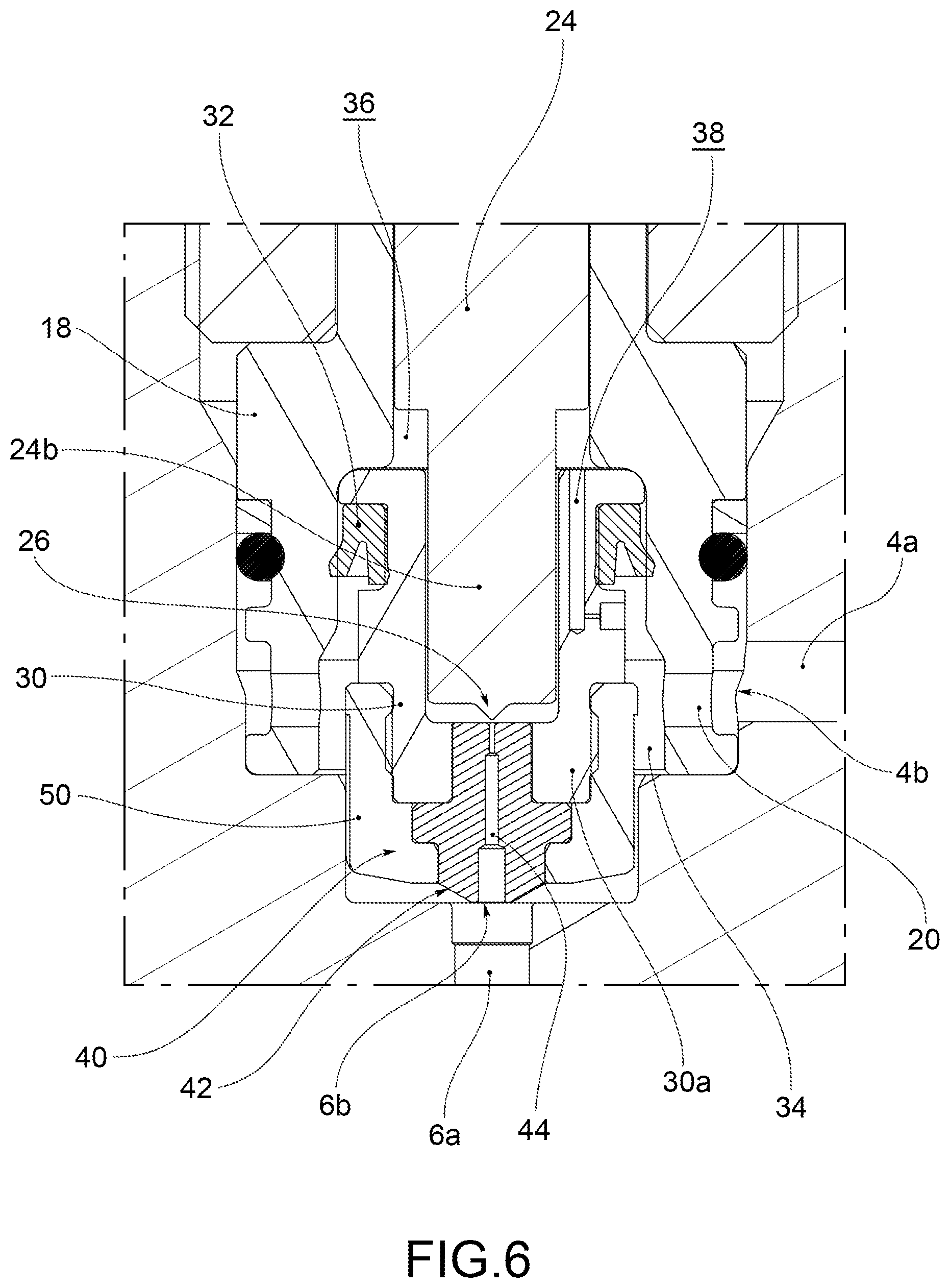 Patent US11815194 Figure 6 – On/off valve for a high pressure gas tank, particularly for automotive hydrogen fuel cell system