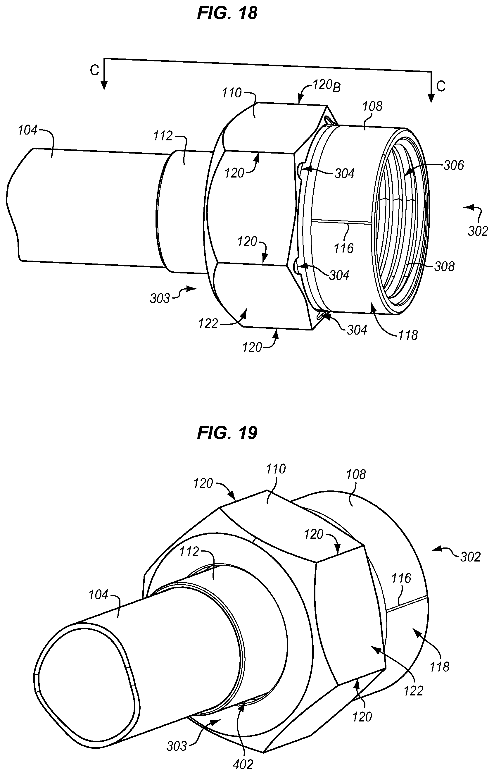 Patent US11815202 Figure 12 – Compression fitting with visual torque indicator