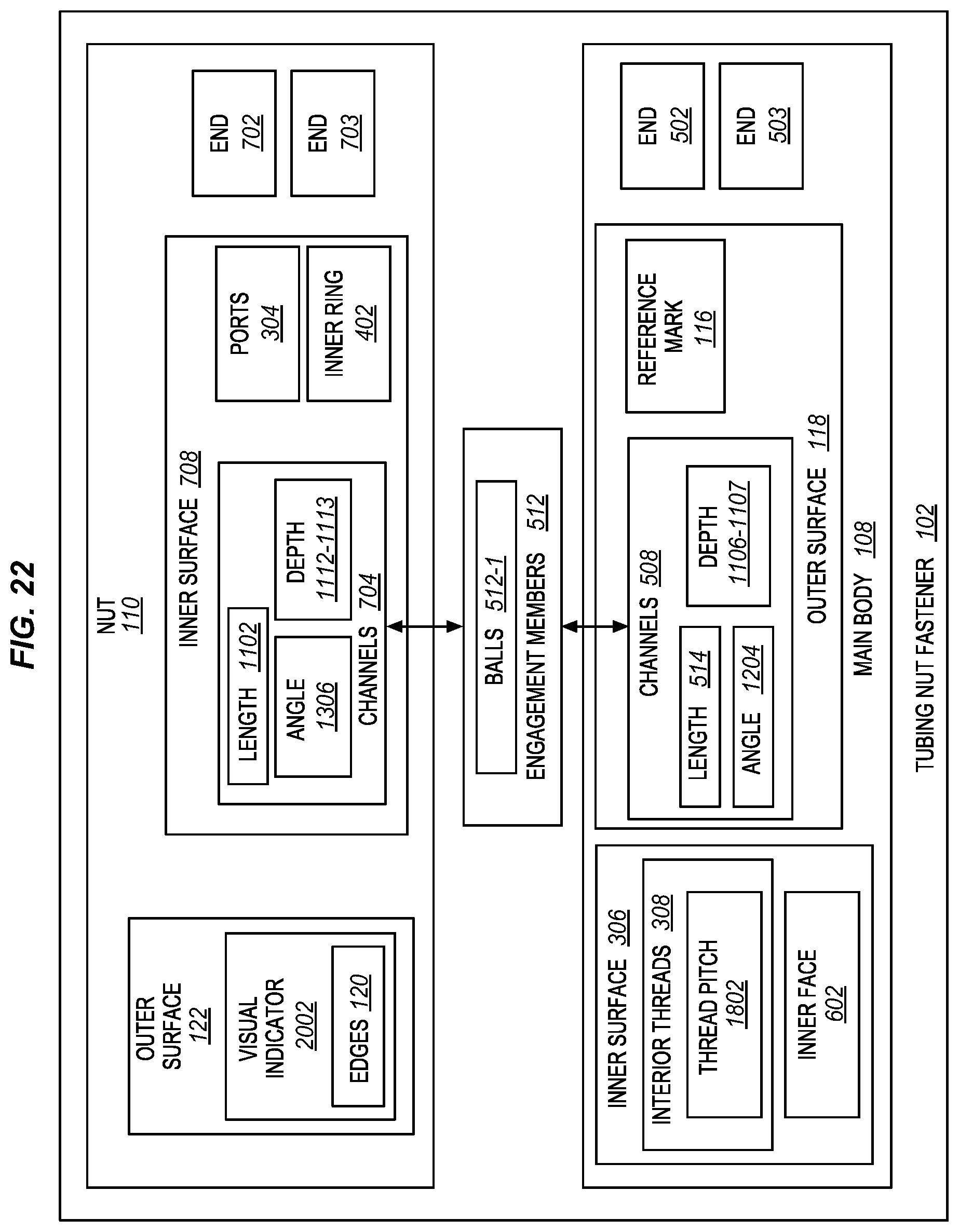 Patent US11815202 Figure 15 – Compression fitting with visual torque indicator