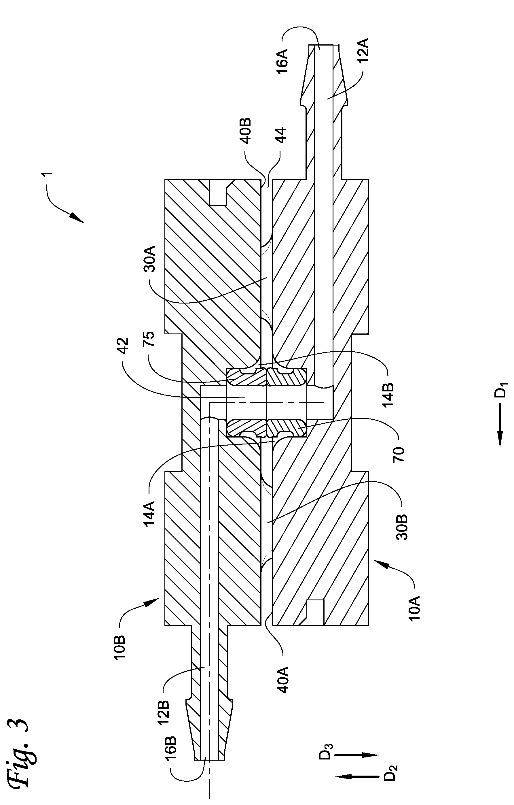 Patent US11815211 Figure 3 – Aseptic coupling assembly and method of aseptic coupling