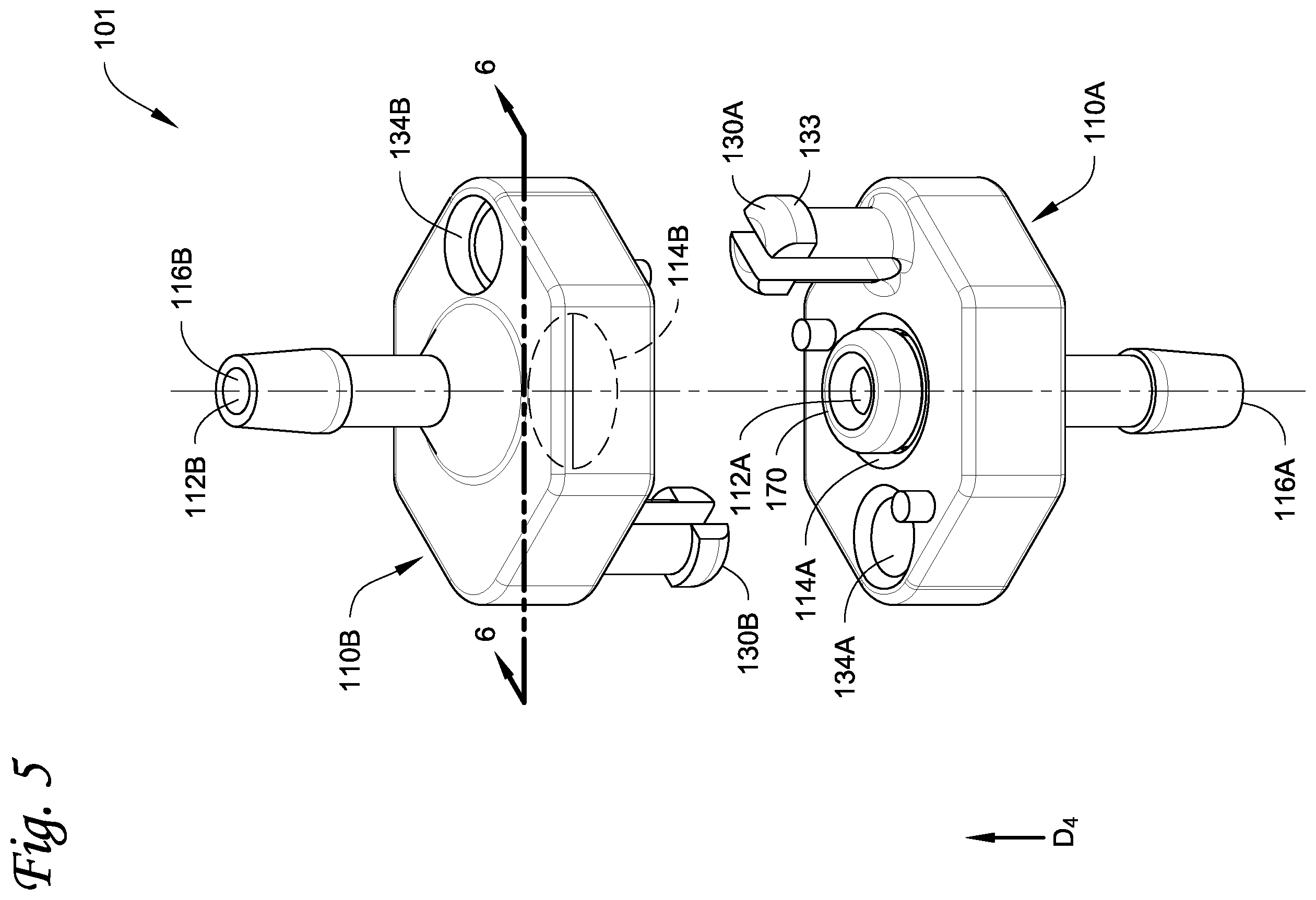Patent US11815211 Figure 5 – Aseptic coupling assembly and method of aseptic coupling
