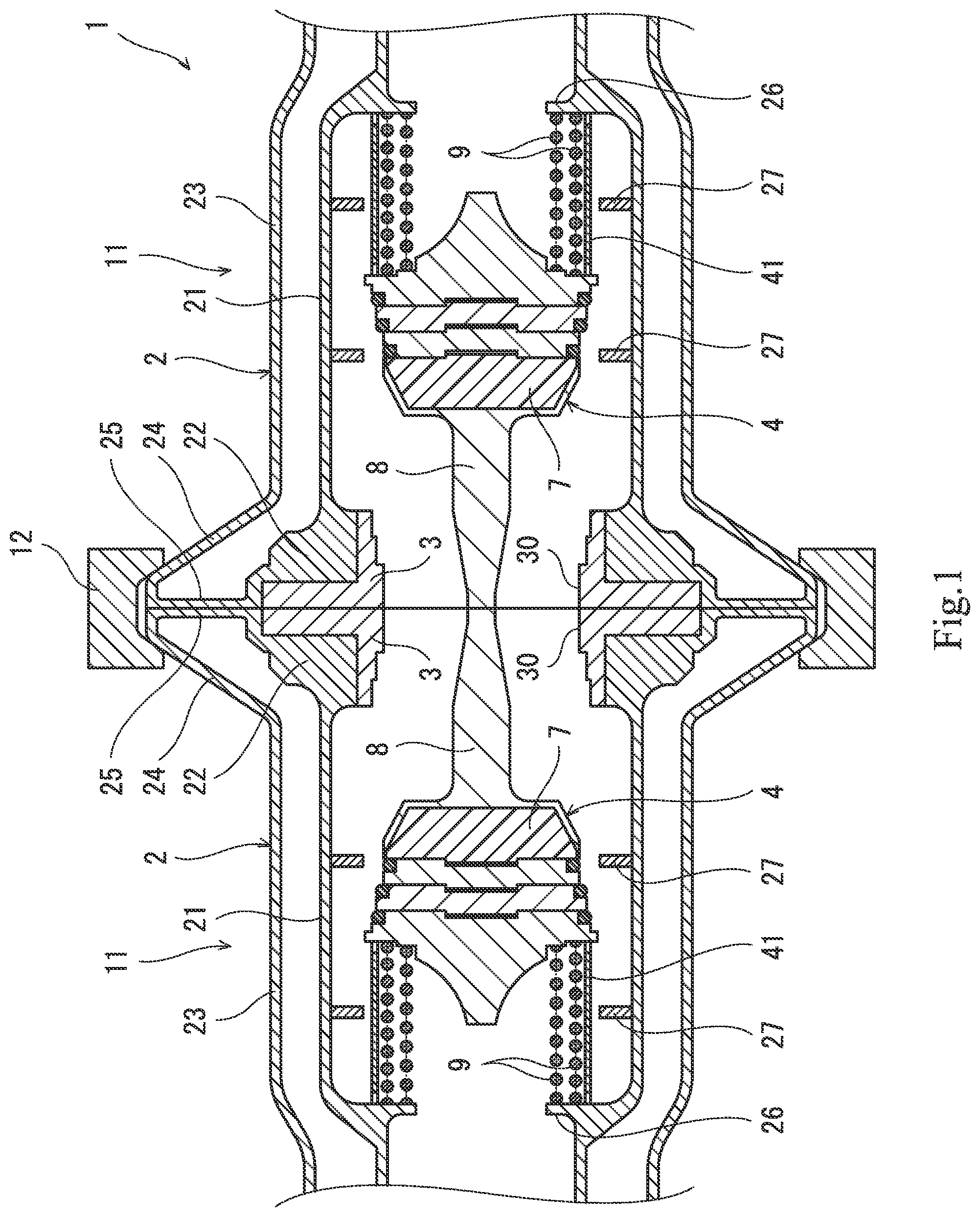 Patent US11815212 Figure 1 – Emergency release mechanism for fluid loading equipment