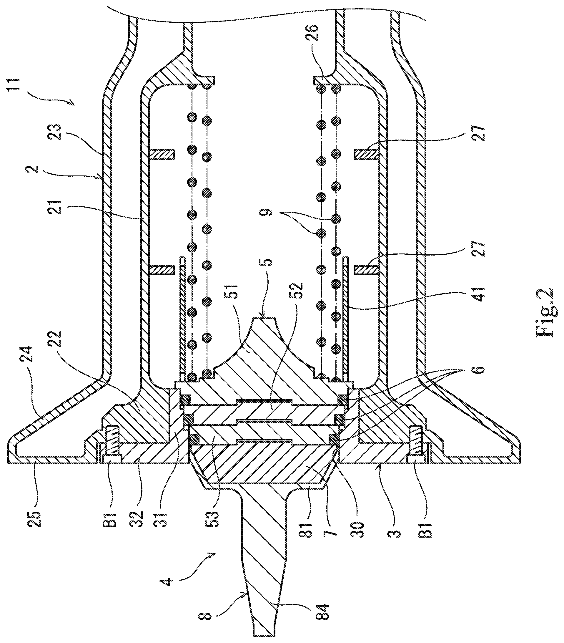 Patent US11815212 Figure 2 – Emergency release mechanism for fluid loading equipment
