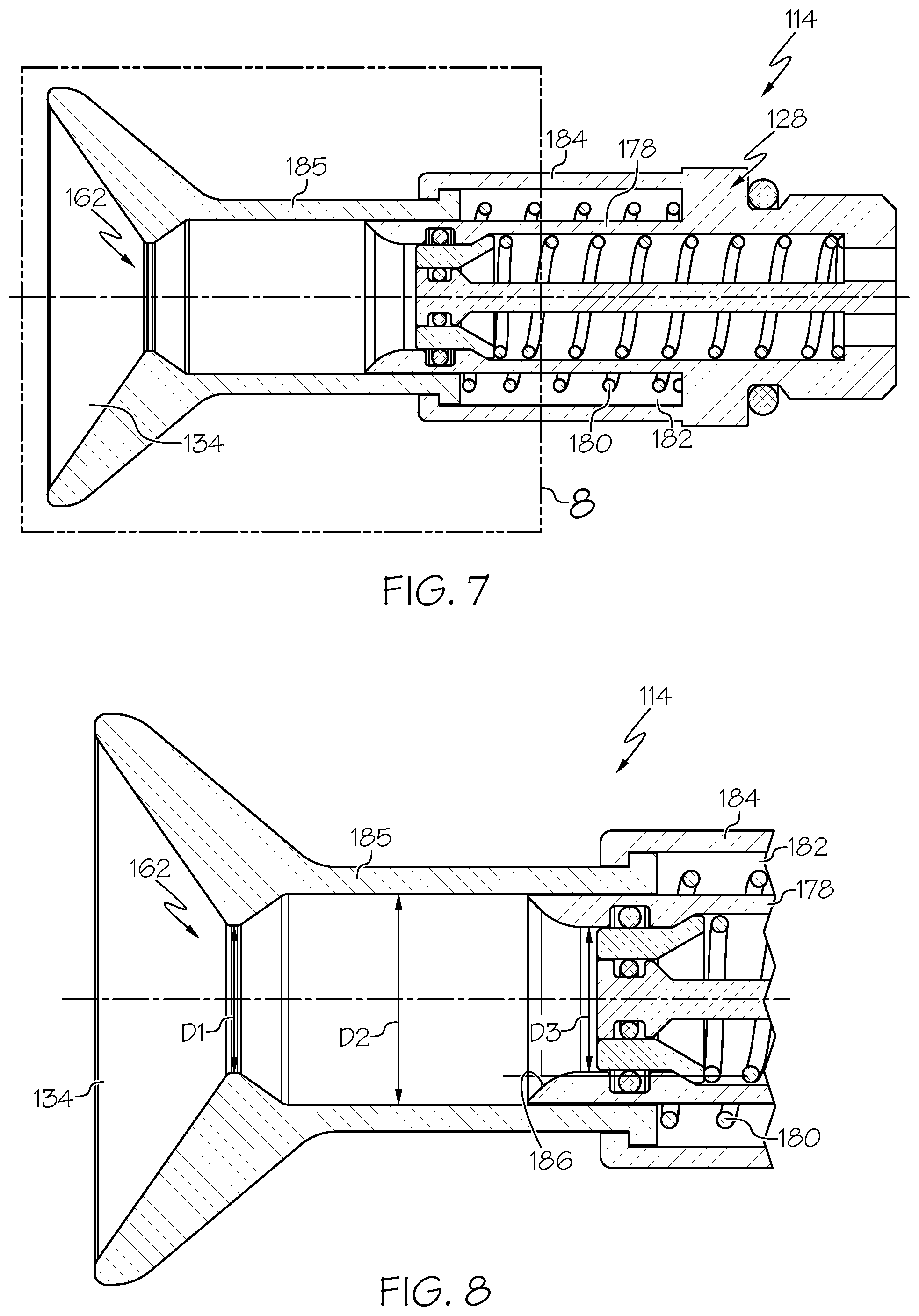 Patent US11815214 Figure 8 – Blind mate fluid coupling with misalignment compensation