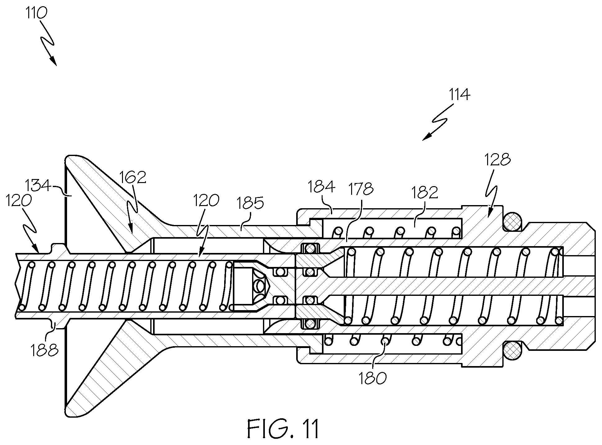 Patent US11815214 Figure 10 – Blind mate fluid coupling with misalignment compensation