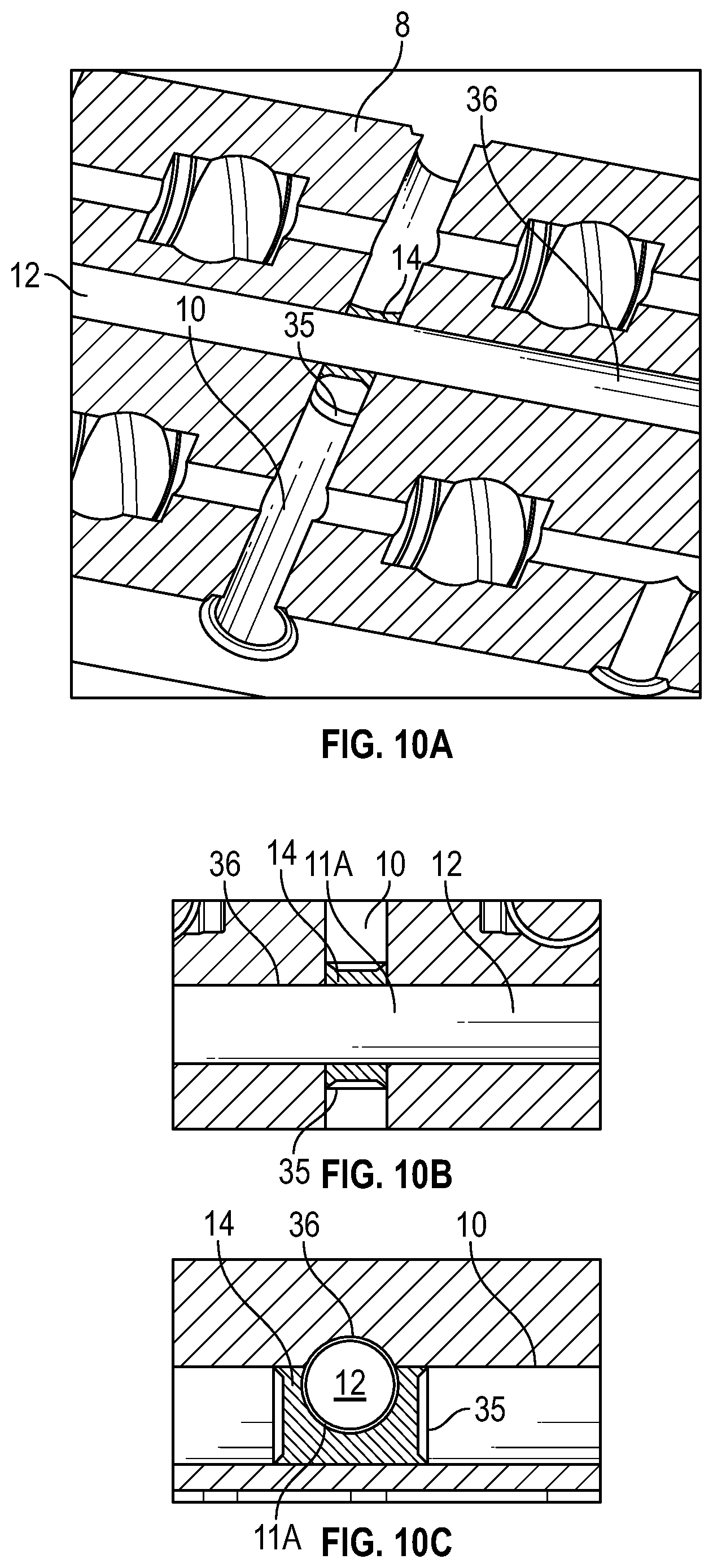 Patent US11815215 Figure 8 – Pig routing insert adapted for installation in a structure, structure and method