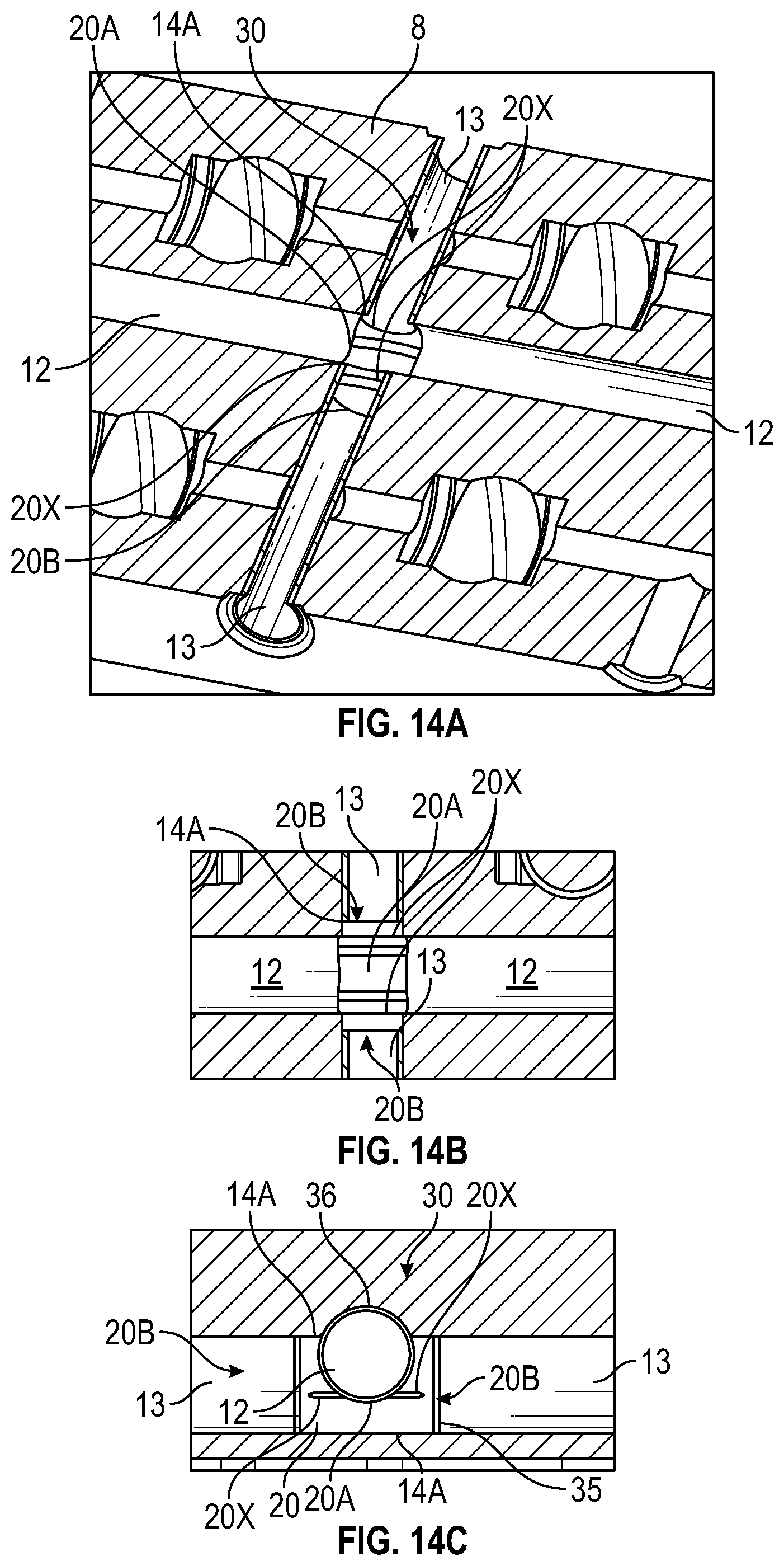 Patent US11815215 Figure 12 – Pig routing insert adapted for installation in a structure, structure and method