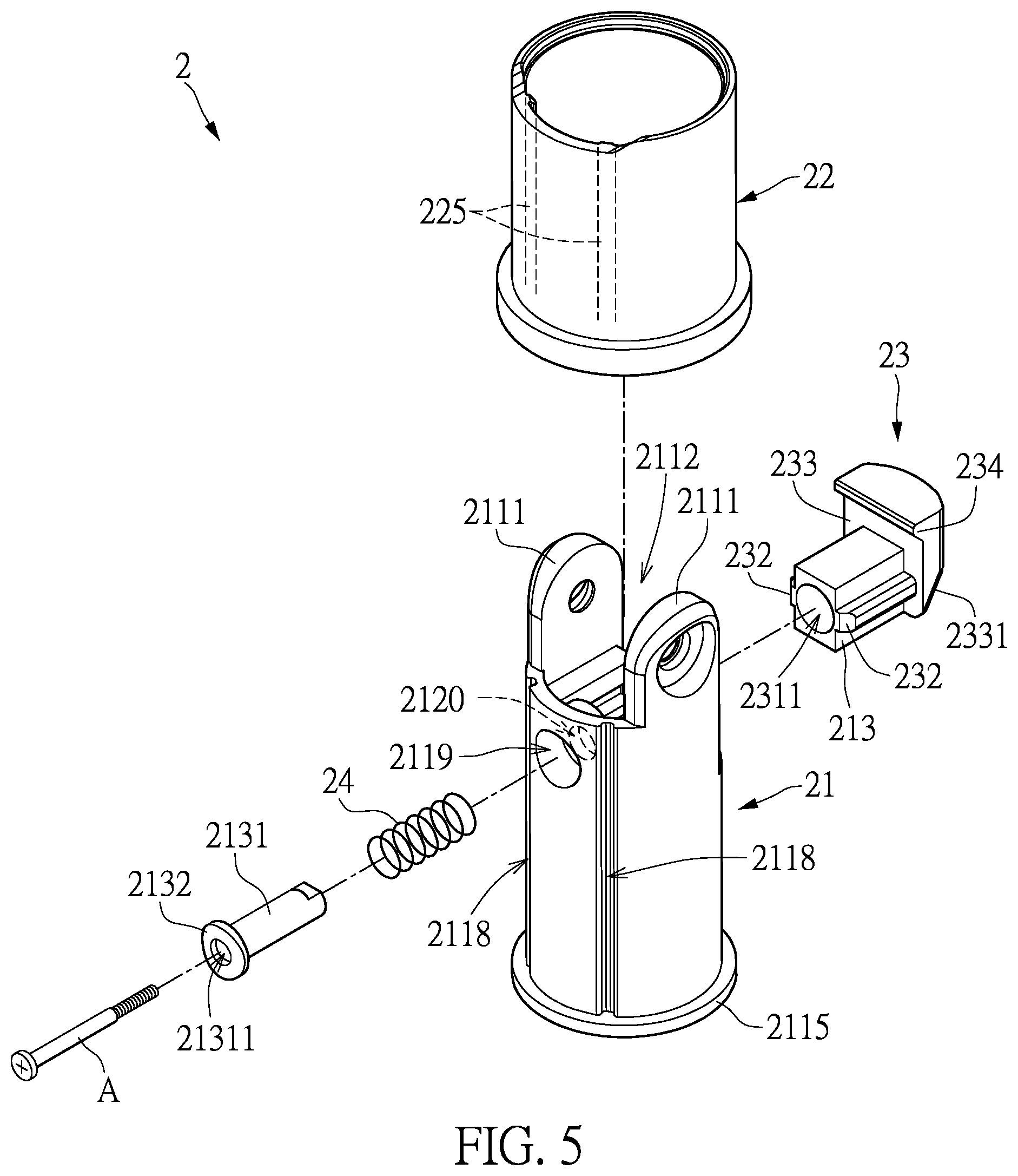 Patent US11815220 Figure 5 – Bracket