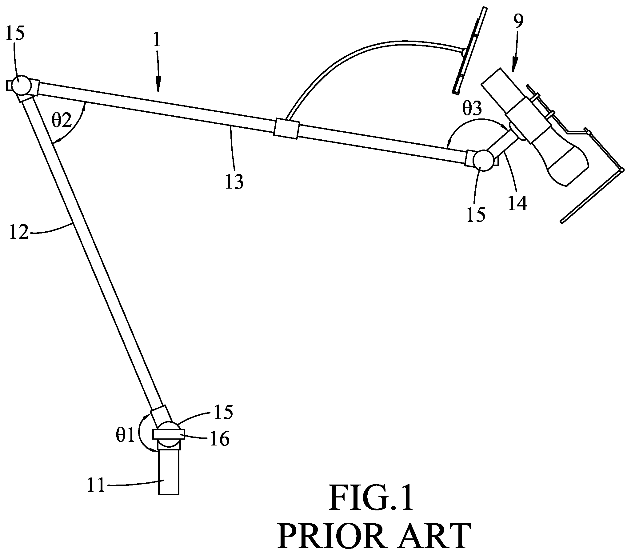 Patent US11815221 — Joint device of a support frame — Figure 1