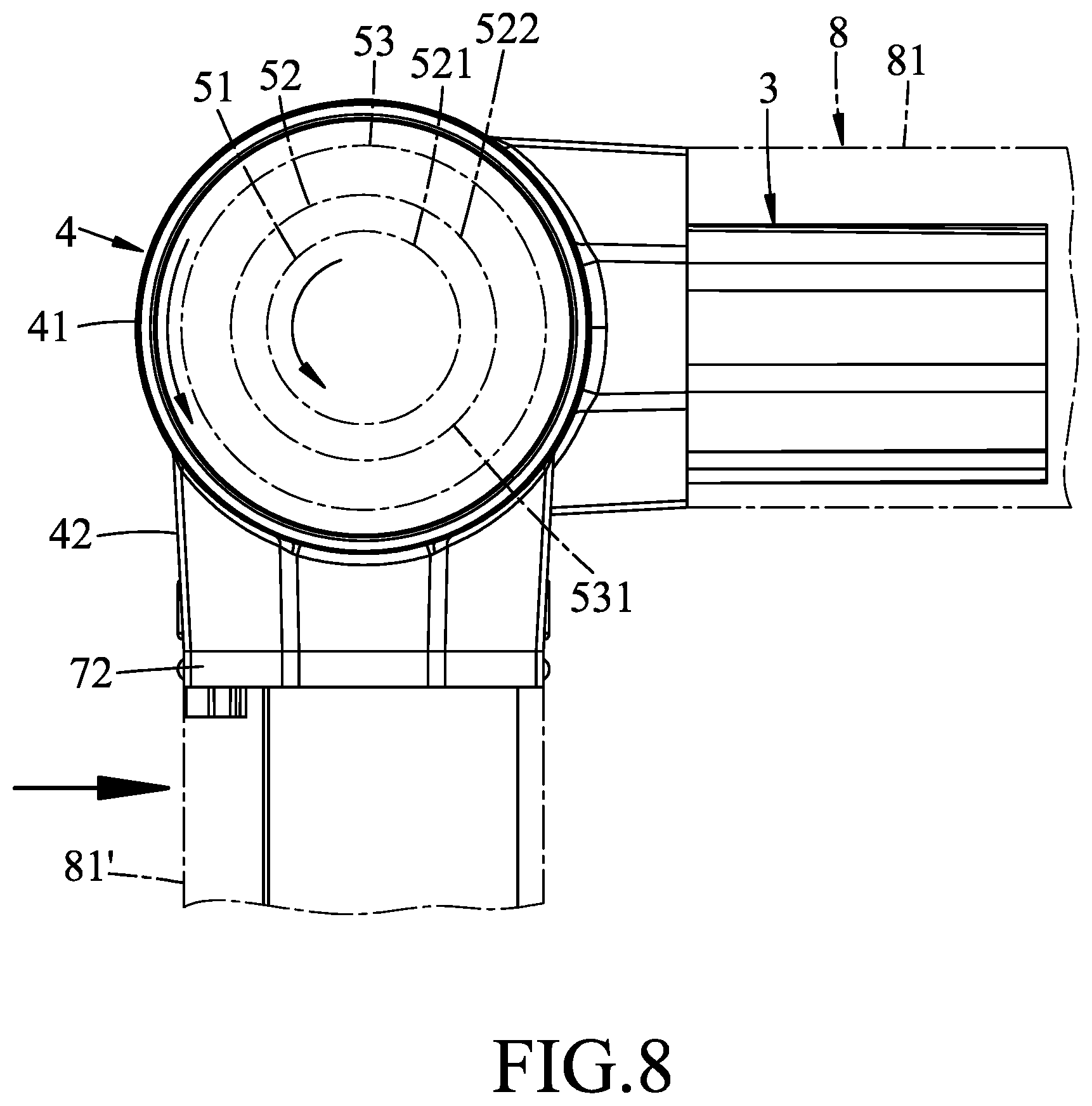 Patent US11815221 Figure 8 – Joint device of a support frame