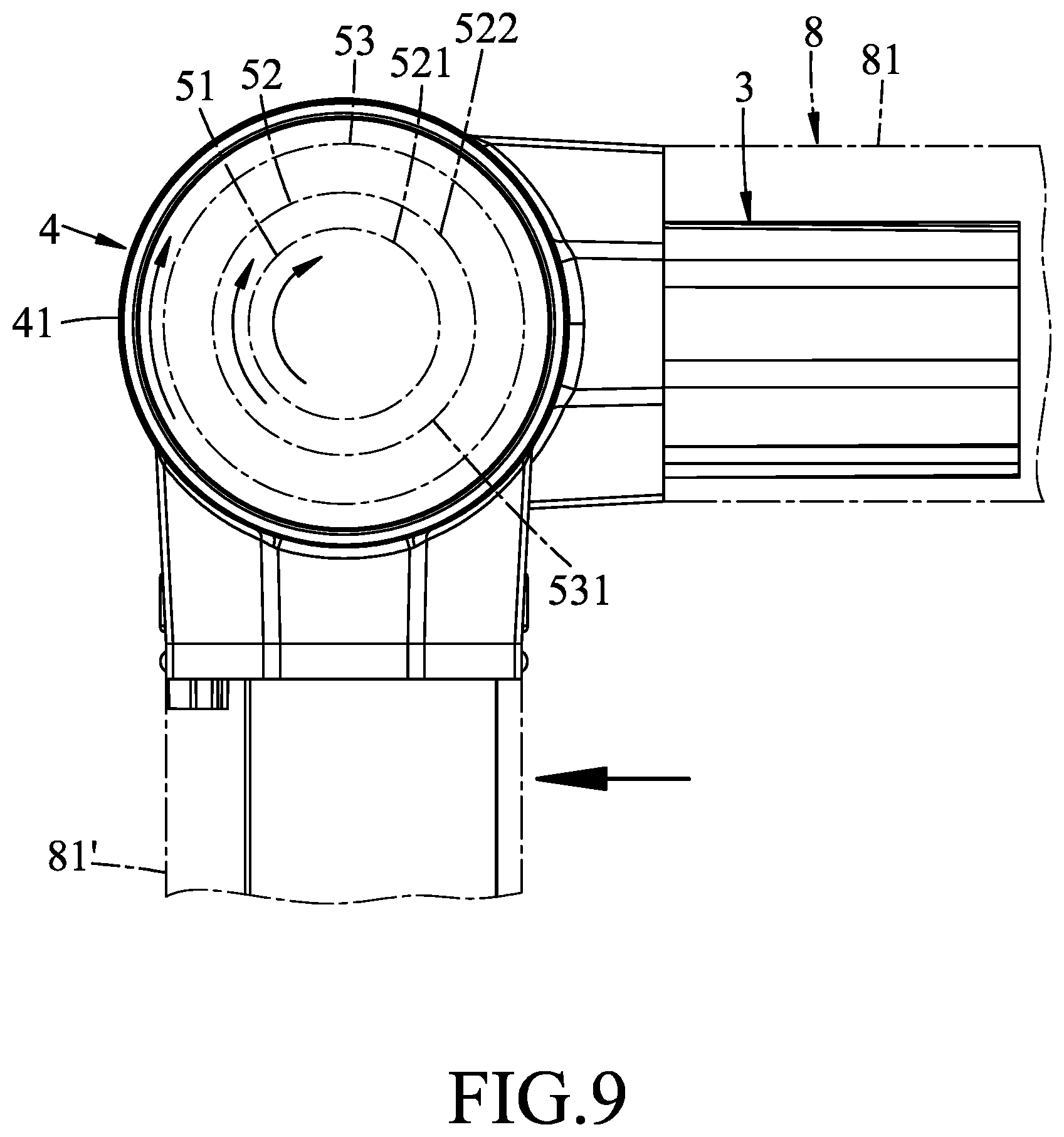 Patent US11815221 Figure 9 – Joint device of a support frame