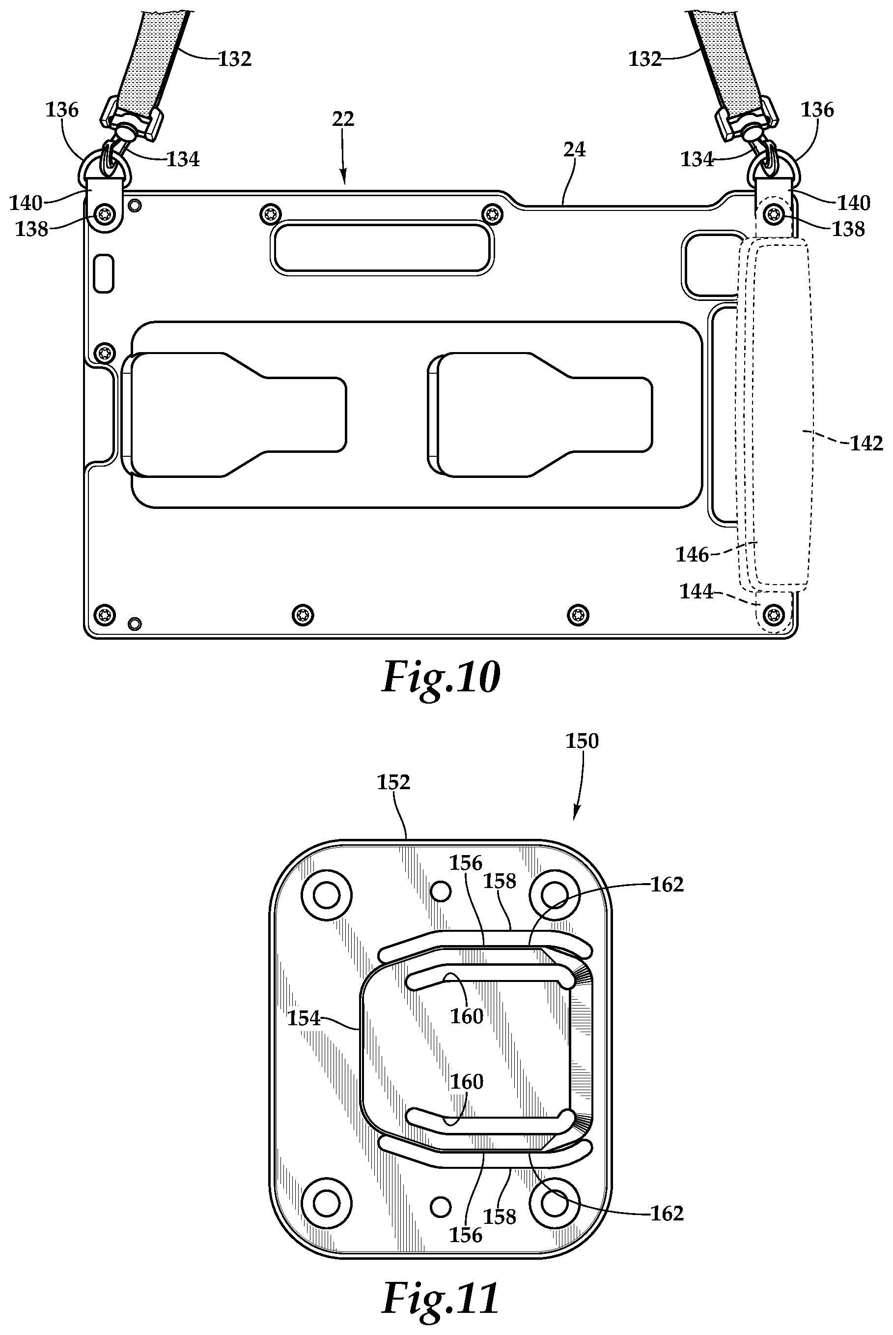 Patent US11815224 Figure 5 – Quick connect electronic device mount with knob release