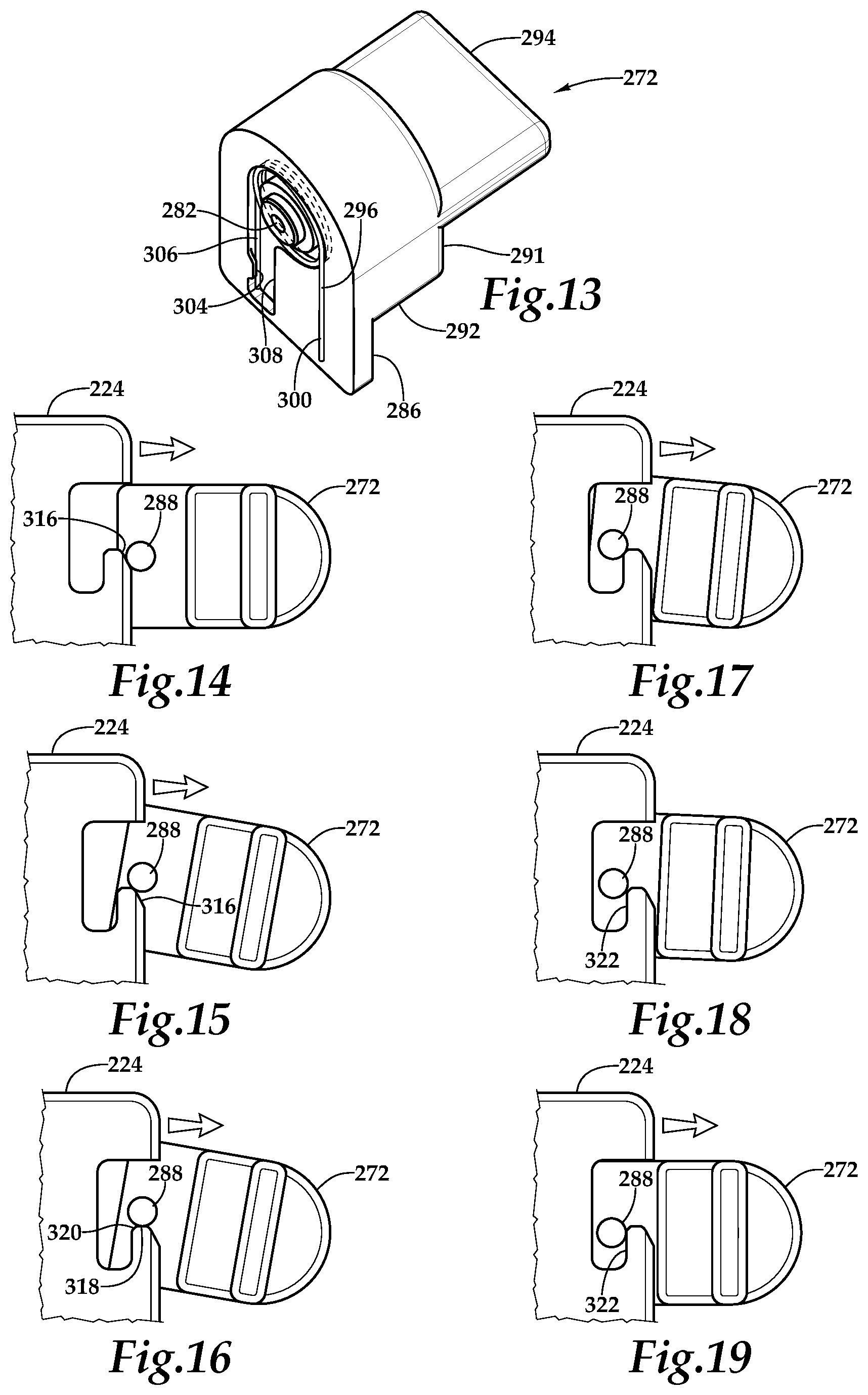 Patent US11815224 Figure 7 – Quick connect electronic device mount with knob release