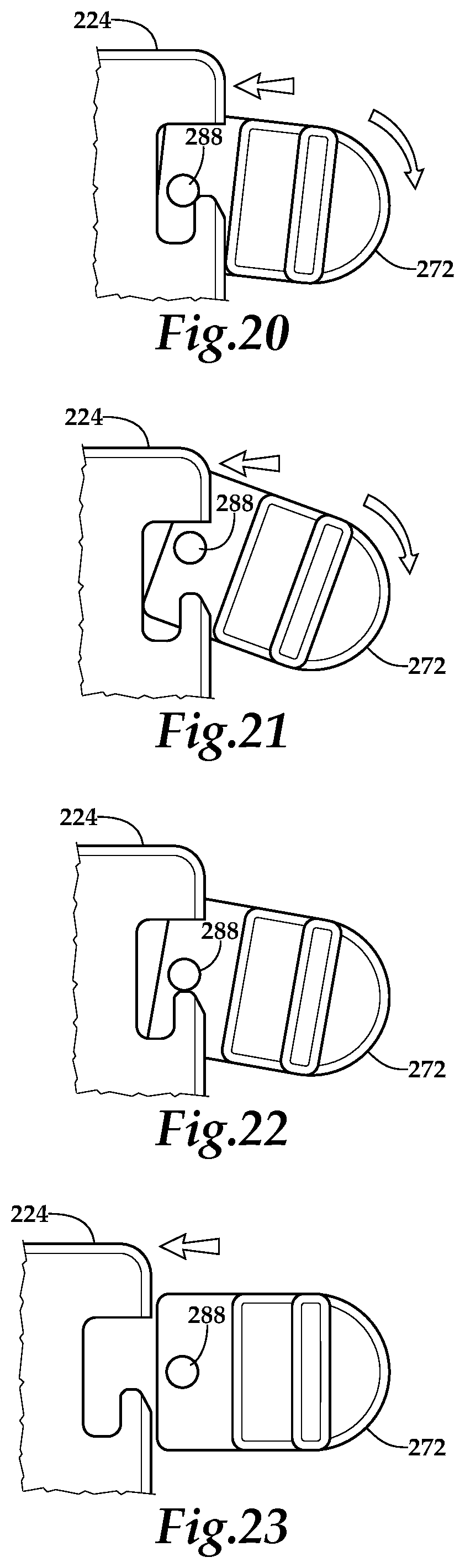 Patent US11815224 Figure 8 – Quick connect electronic device mount with knob release