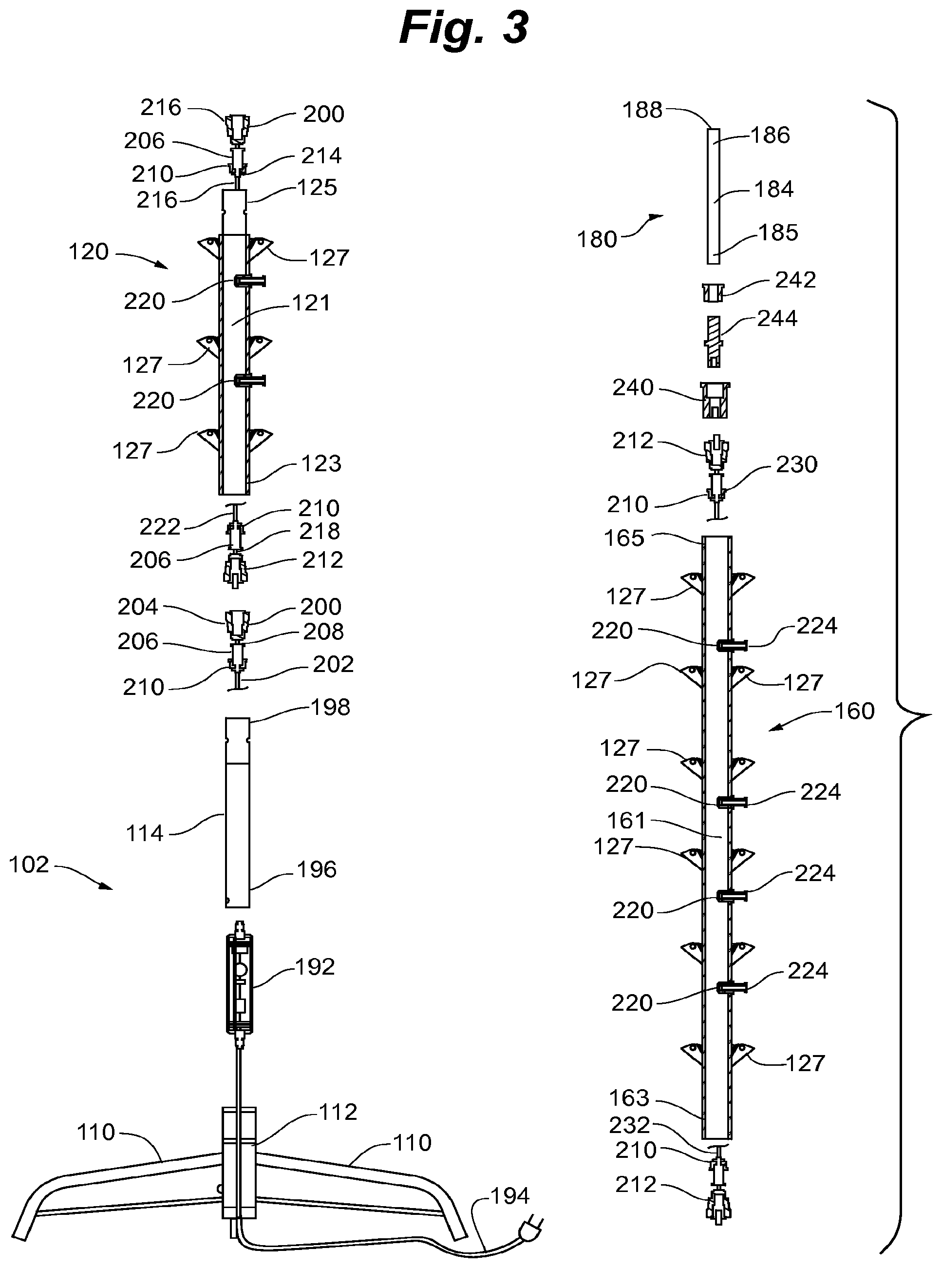 Patent US11815235 Figure 3 – Modular lighted tree