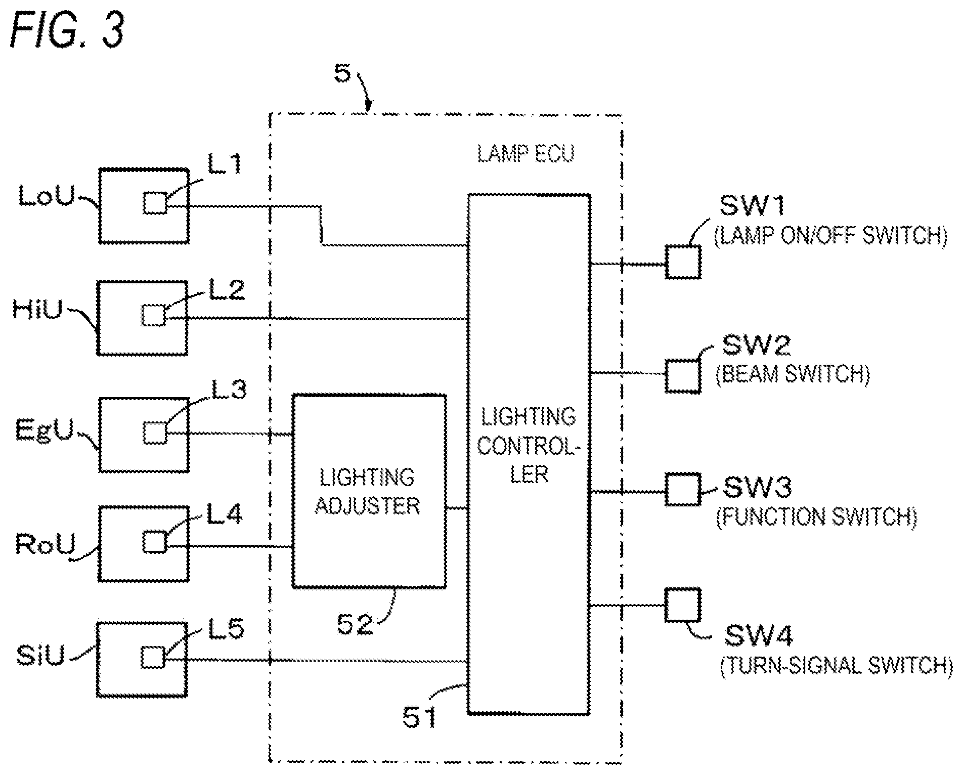 Patent US11815237 Figure 2 – Vehicle lamp having two lamp units with at least one comprising a light guide