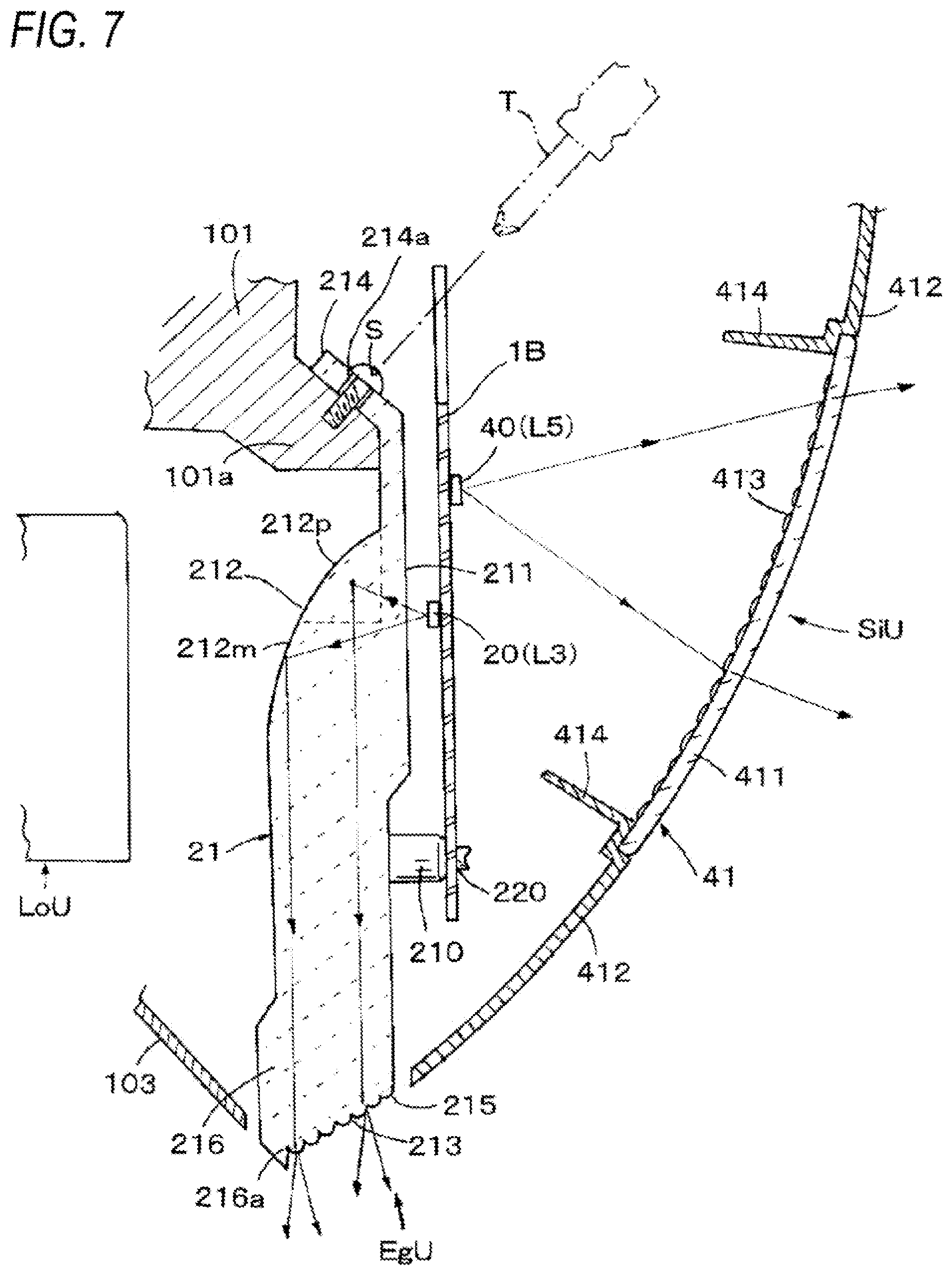 Patent US11815237 Figure 5 – Vehicle lamp having two lamp units with at least one comprising a light guide