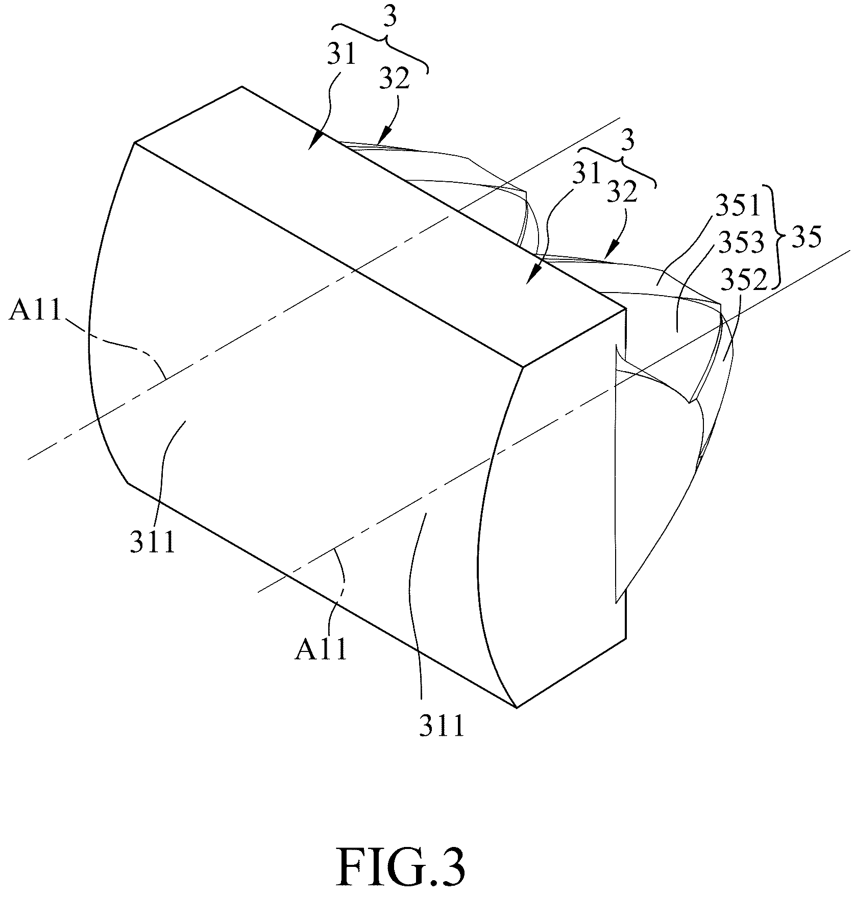 Patent US11815240 Figure 3 – Optical lens and optical lens assembly having the same