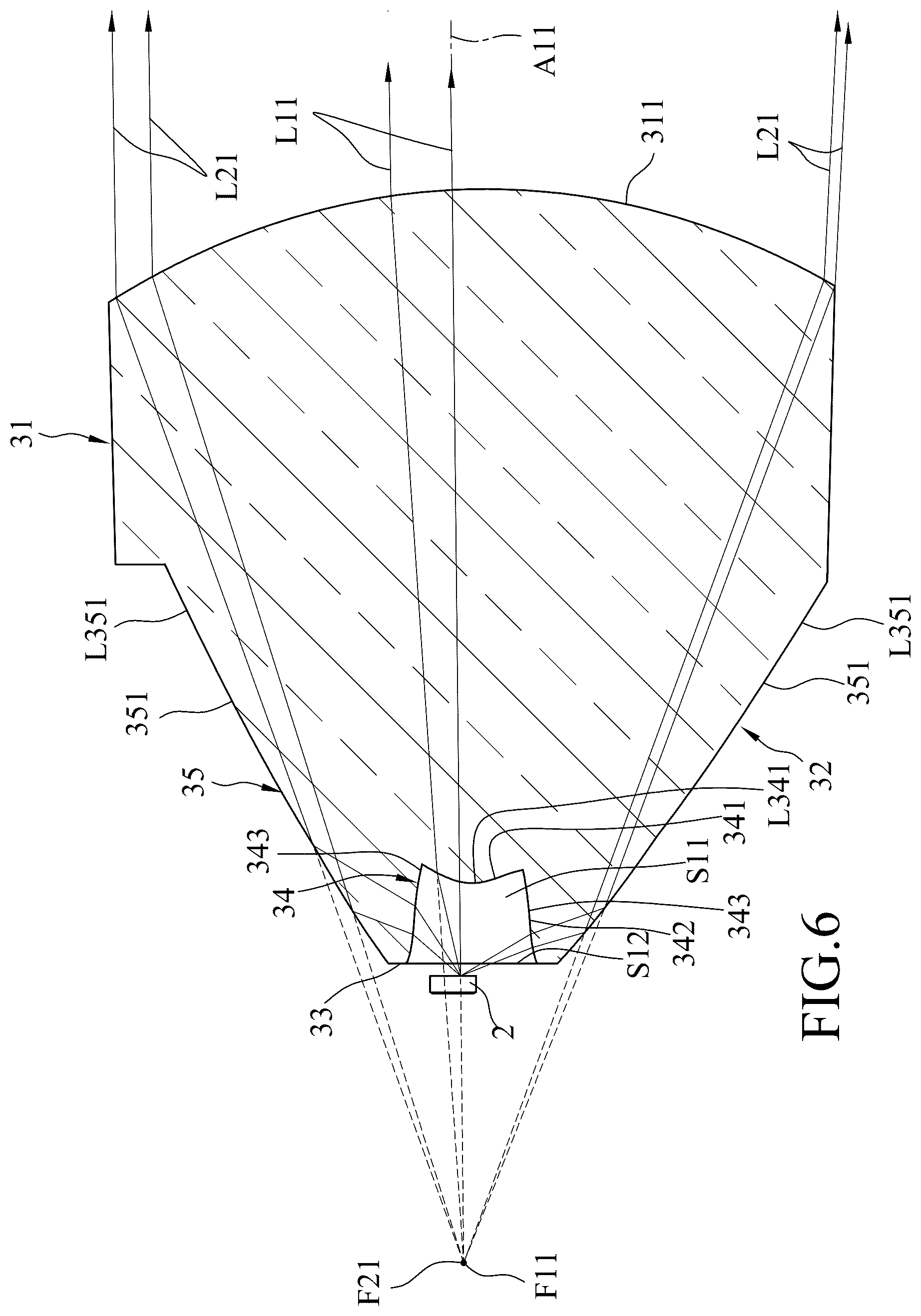 Patent US11815240 Figure 6 – Optical lens and optical lens assembly having the same