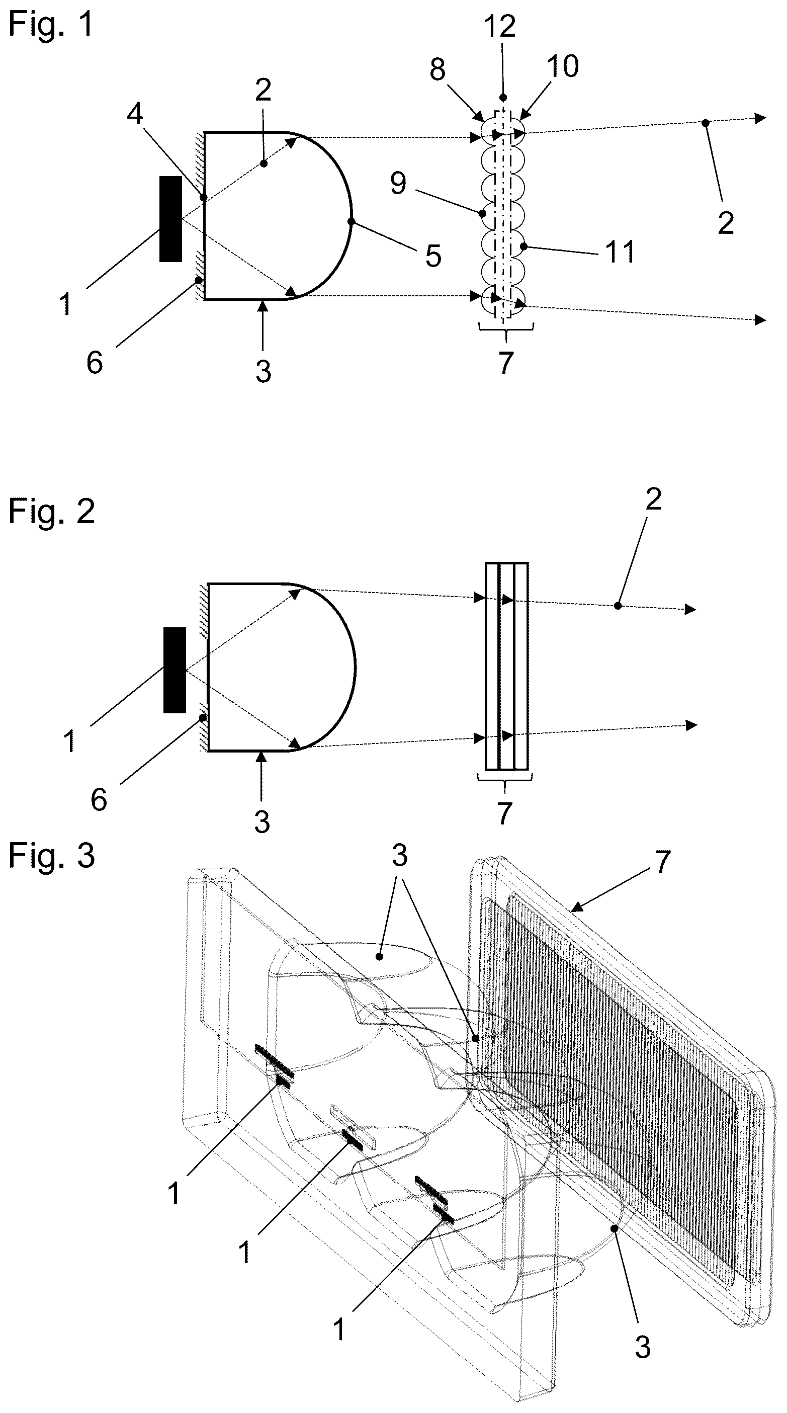 Patent US11815241 Figure 1 – Headlight for a vehicle including a lighting device having a collimation optical system with diaphragm and projection optical system