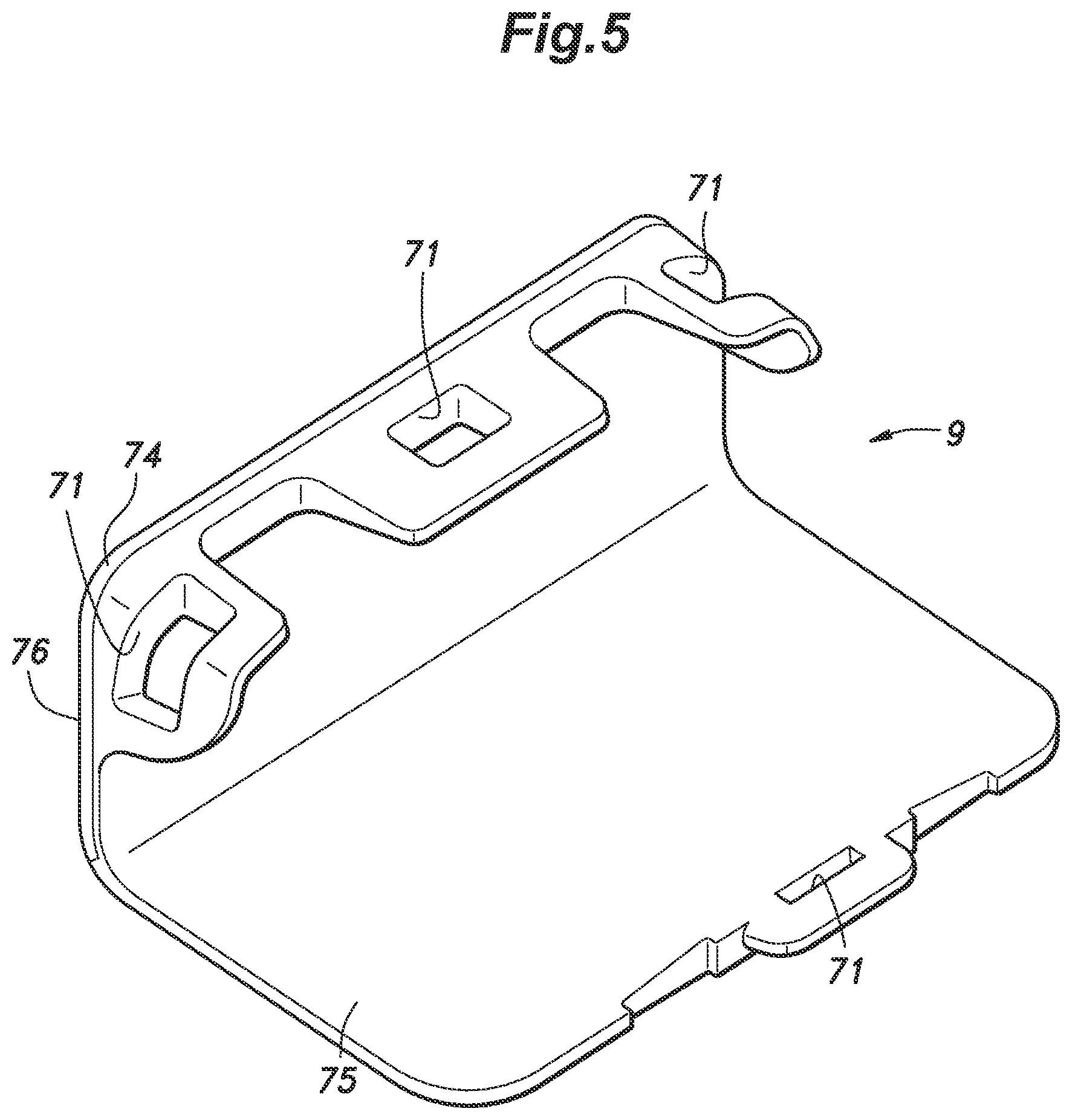 Patent US11815246 Figure 5 – Lamp unit and vehicle door equipped with lamp unit