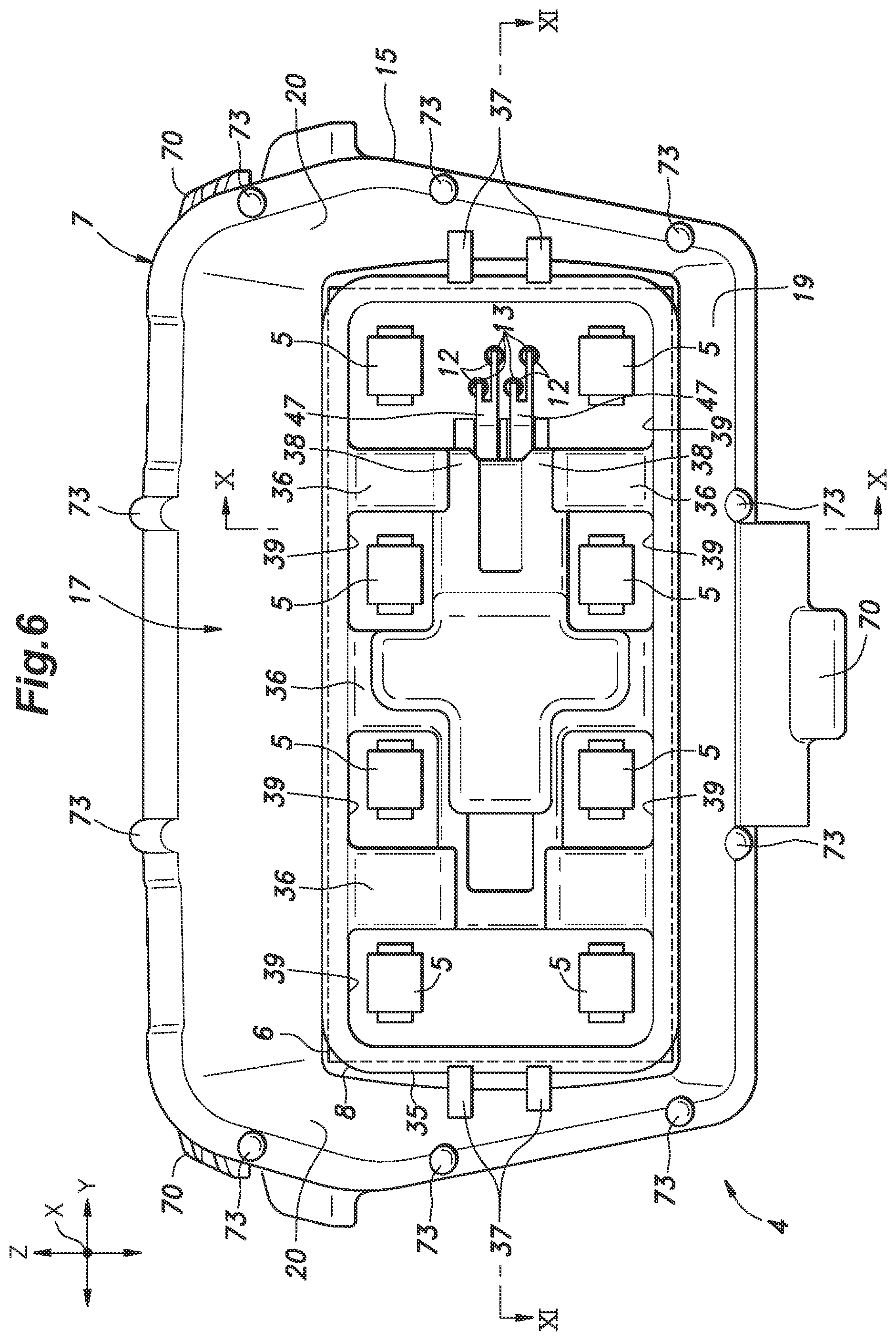 Patent US11815246 Figure 6 – Lamp unit and vehicle door equipped with lamp unit