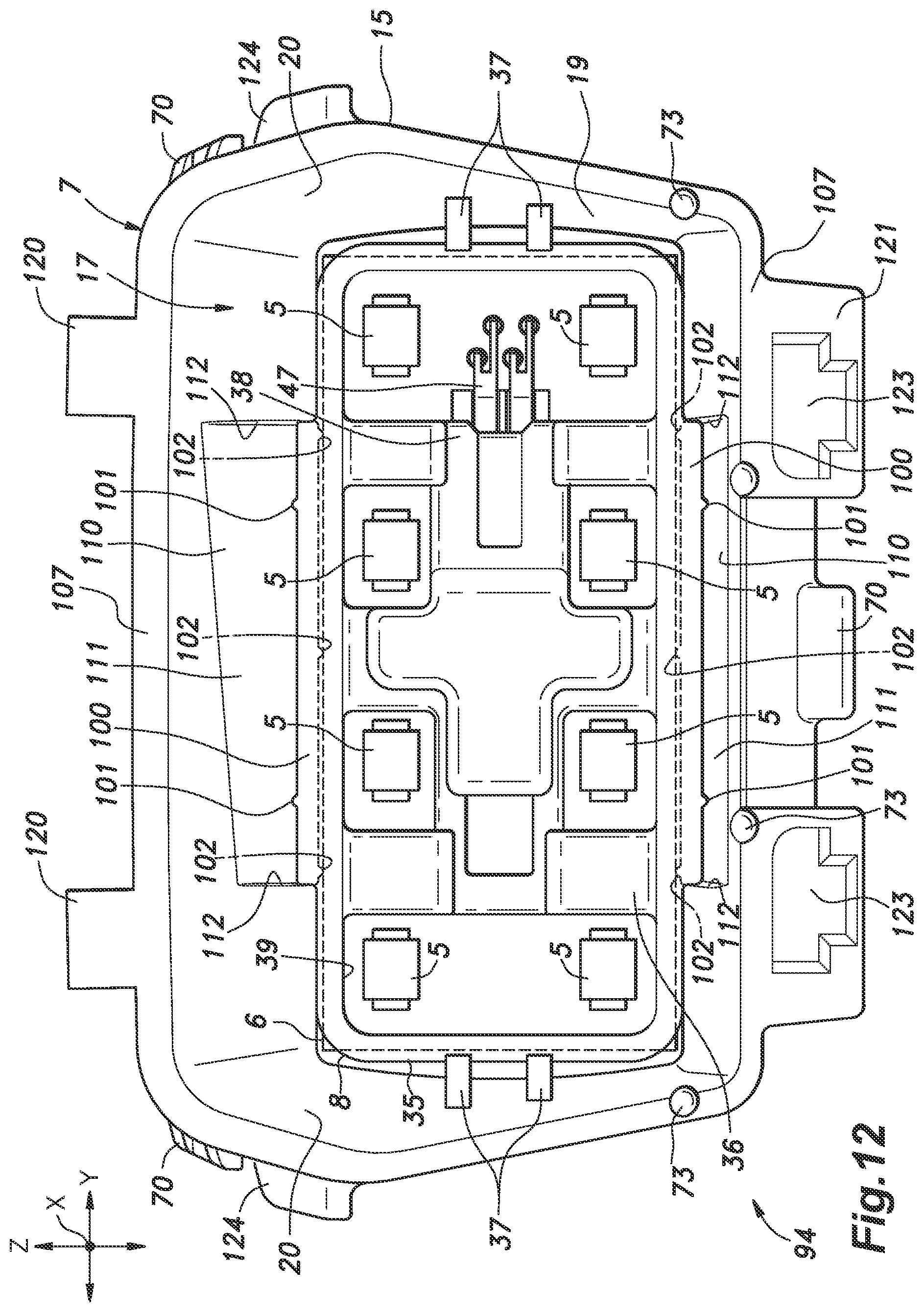 Patent US11815246 Figure 12 – Lamp unit and vehicle door equipped with lamp unit