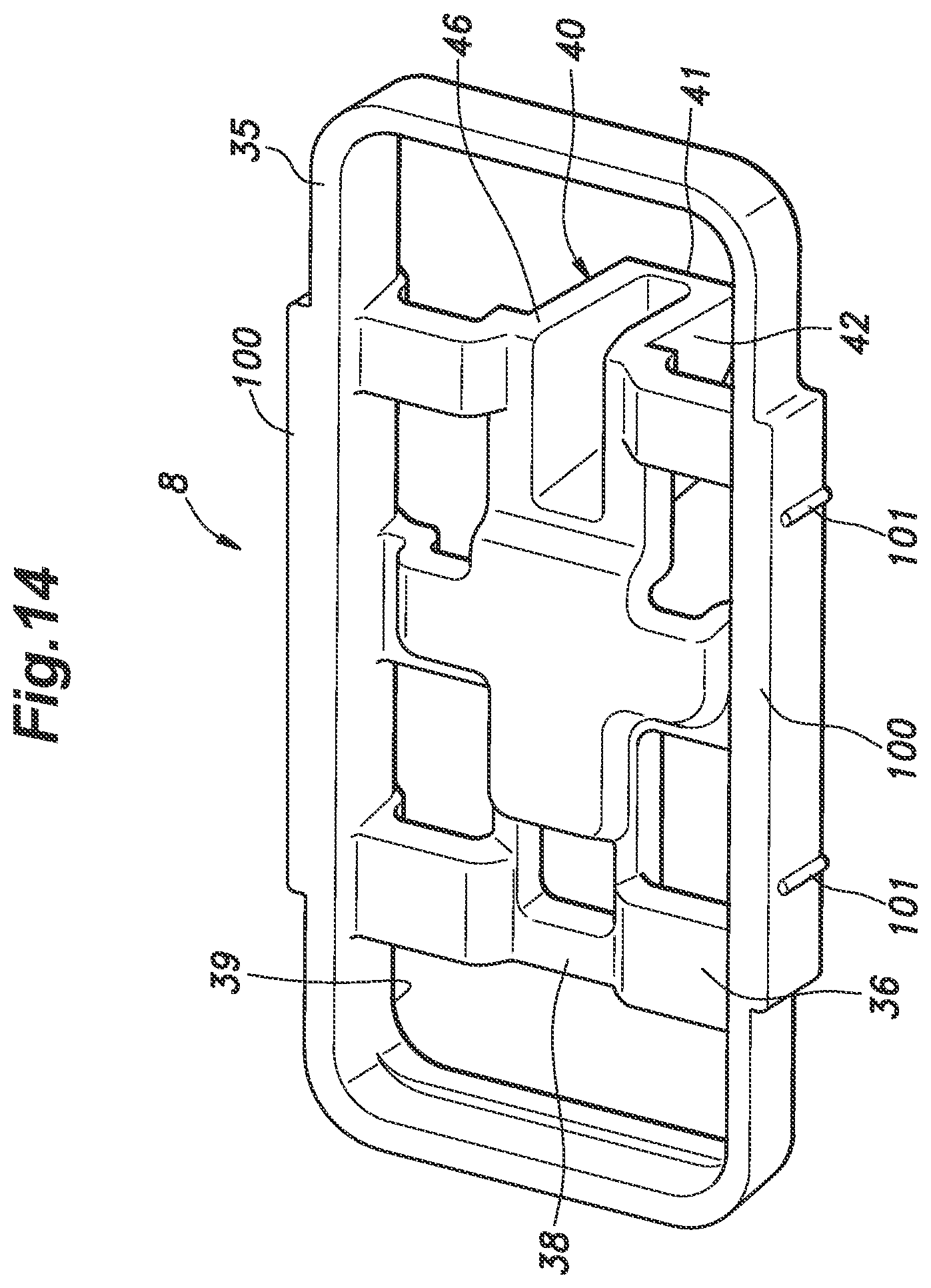 Patent US11815246 Figure 14 – Lamp unit and vehicle door equipped with lamp unit