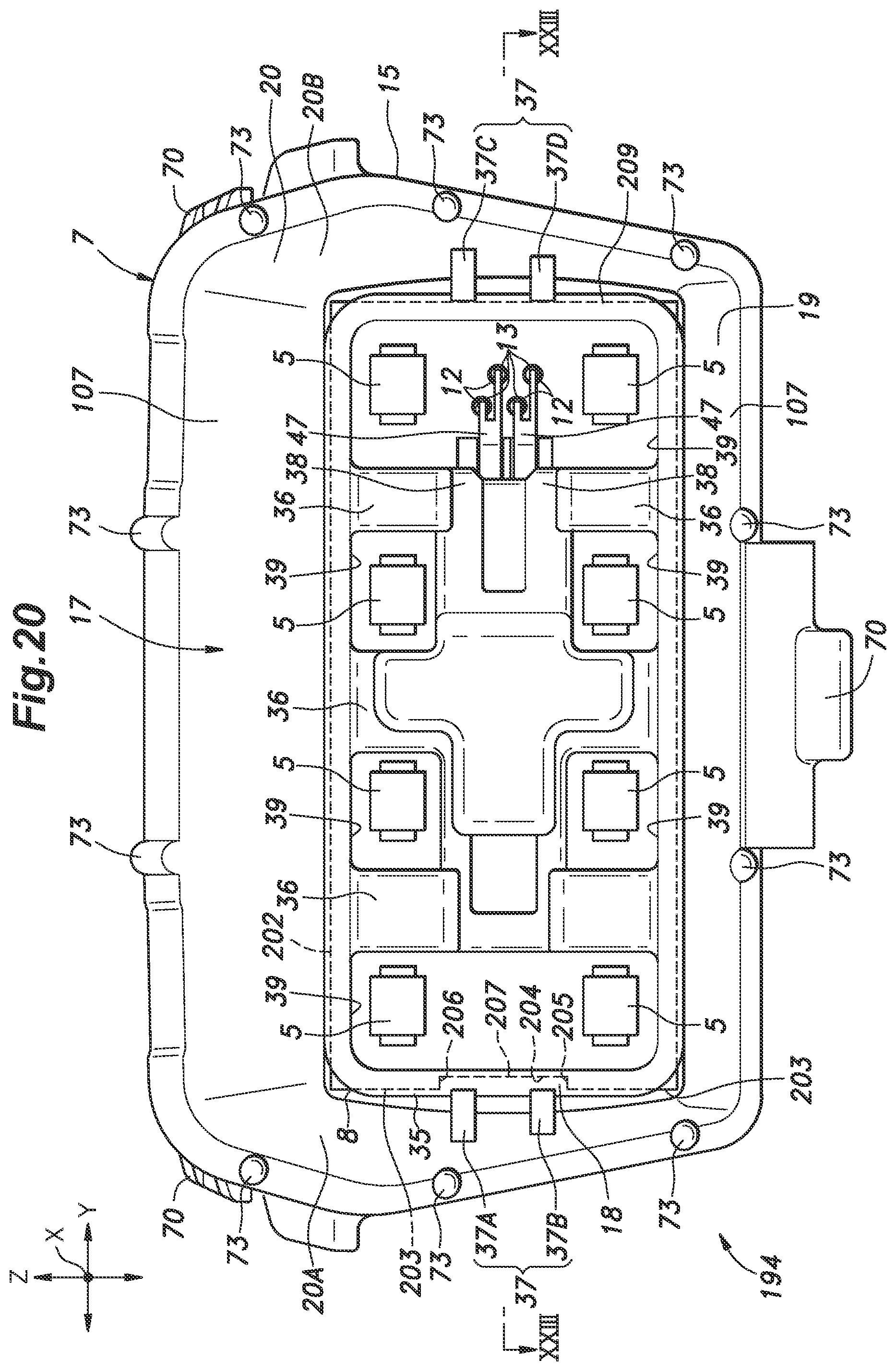 Patent US11815246 Figure 20 – Lamp unit and vehicle door equipped with lamp unit
