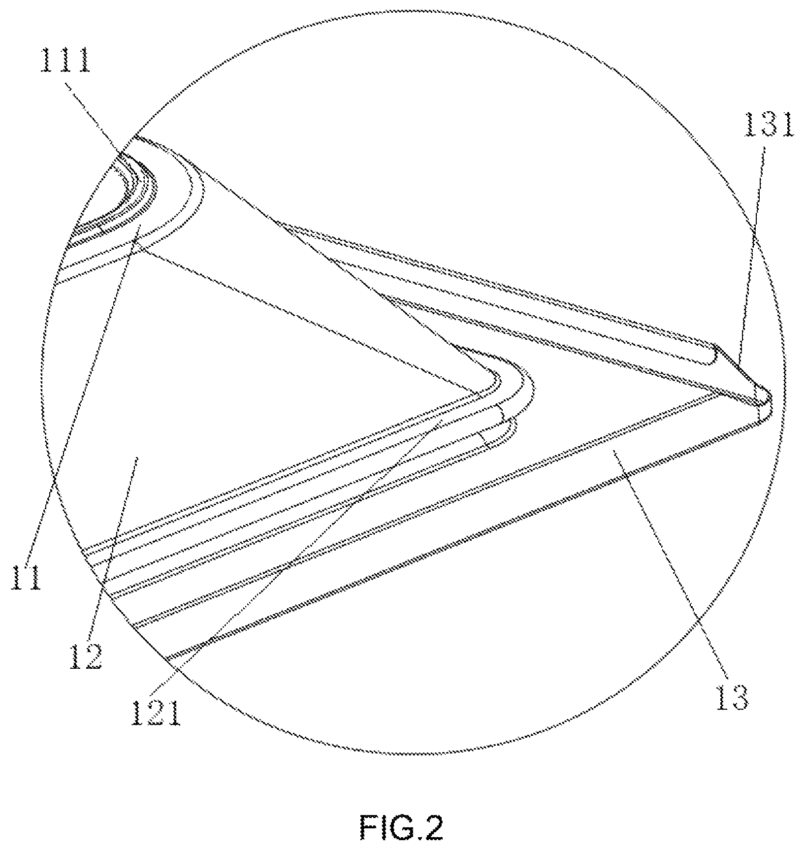 Patent US11815248 Figure 2 – Integrated lamp panel face frame, and integrated non-face frame panel light and assembling method thereof