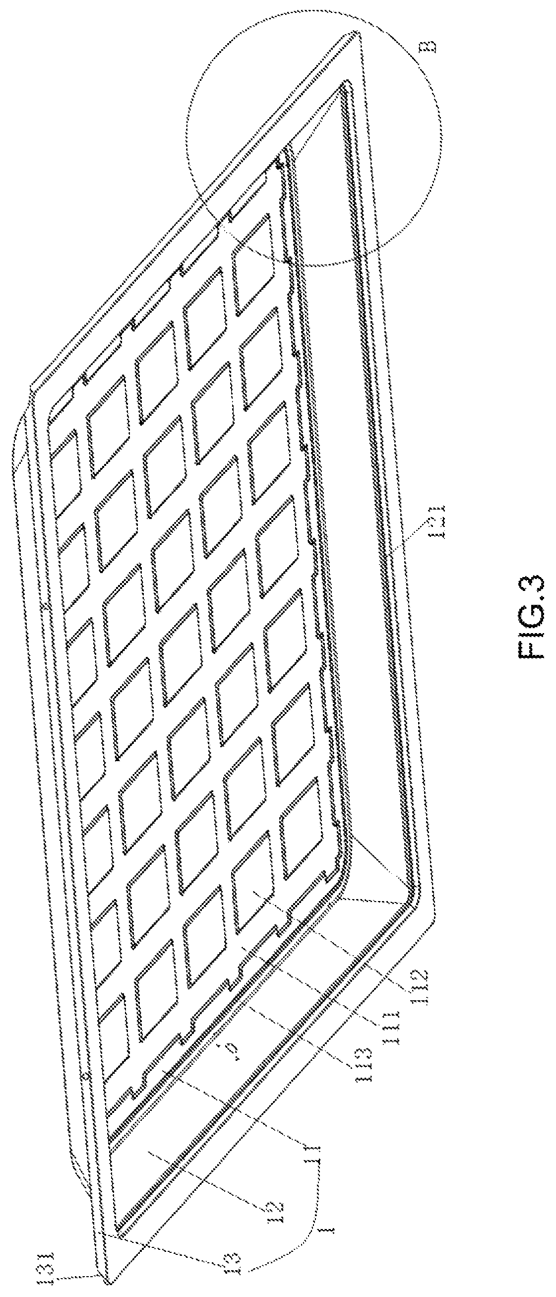 Patent US11815248 Figure 3 – Integrated lamp panel face frame, and integrated non-face frame panel light and assembling method thereof