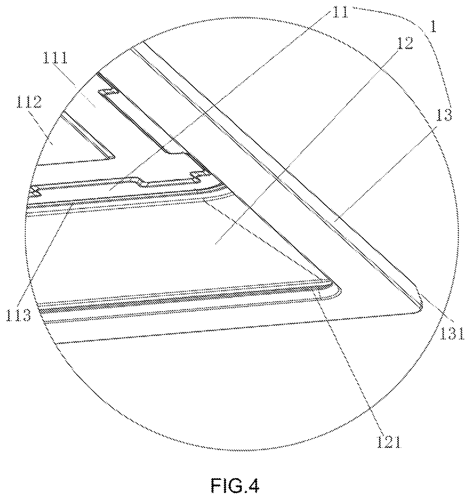 Patent US11815248 Figure 4 – Integrated lamp panel face frame, and integrated non-face frame panel light and assembling method thereof