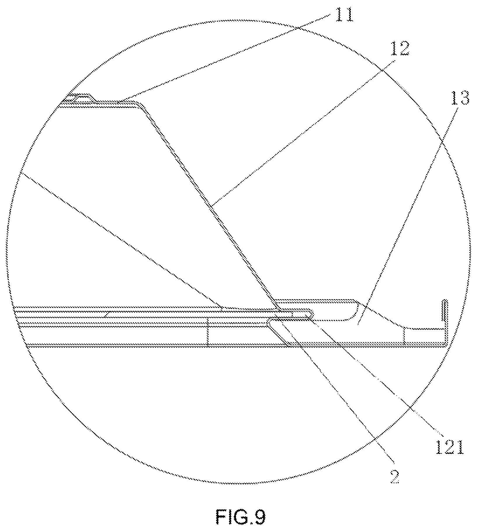 Patent US11815248 Figure 9 – Integrated lamp panel face frame, and integrated non-face frame panel light and assembling method thereof