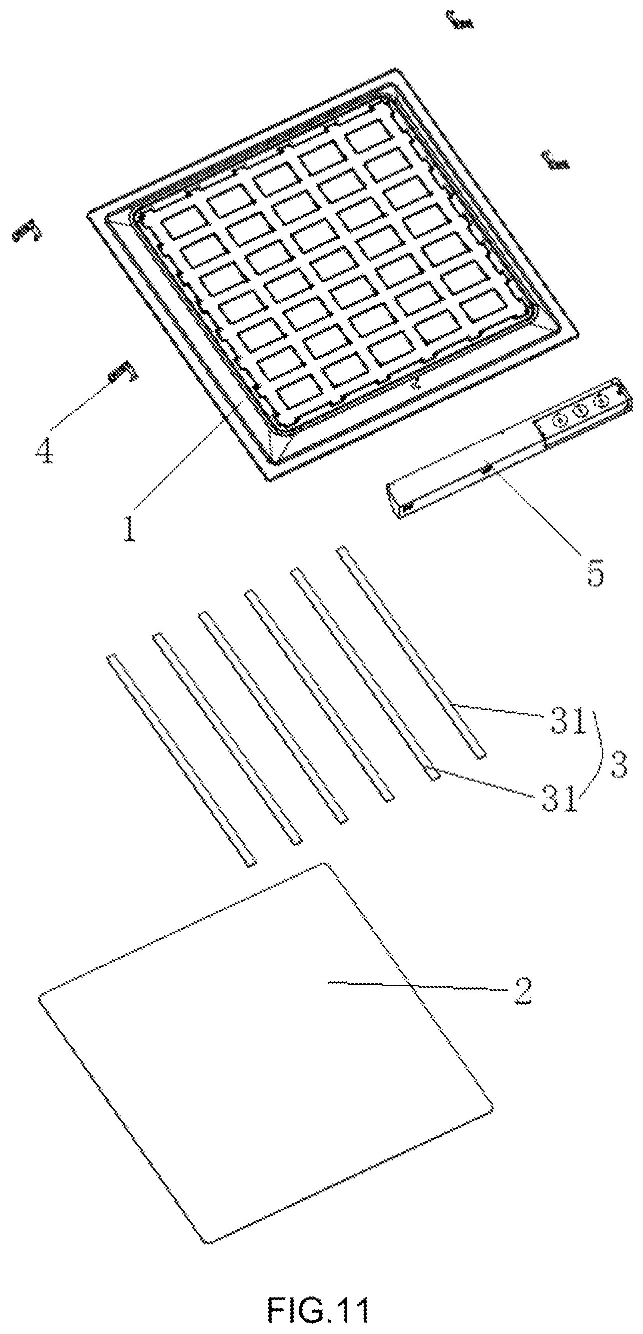 Patent US11815248 Figure 11 – Integrated lamp panel face frame, and integrated non-face frame panel light and assembling method thereof