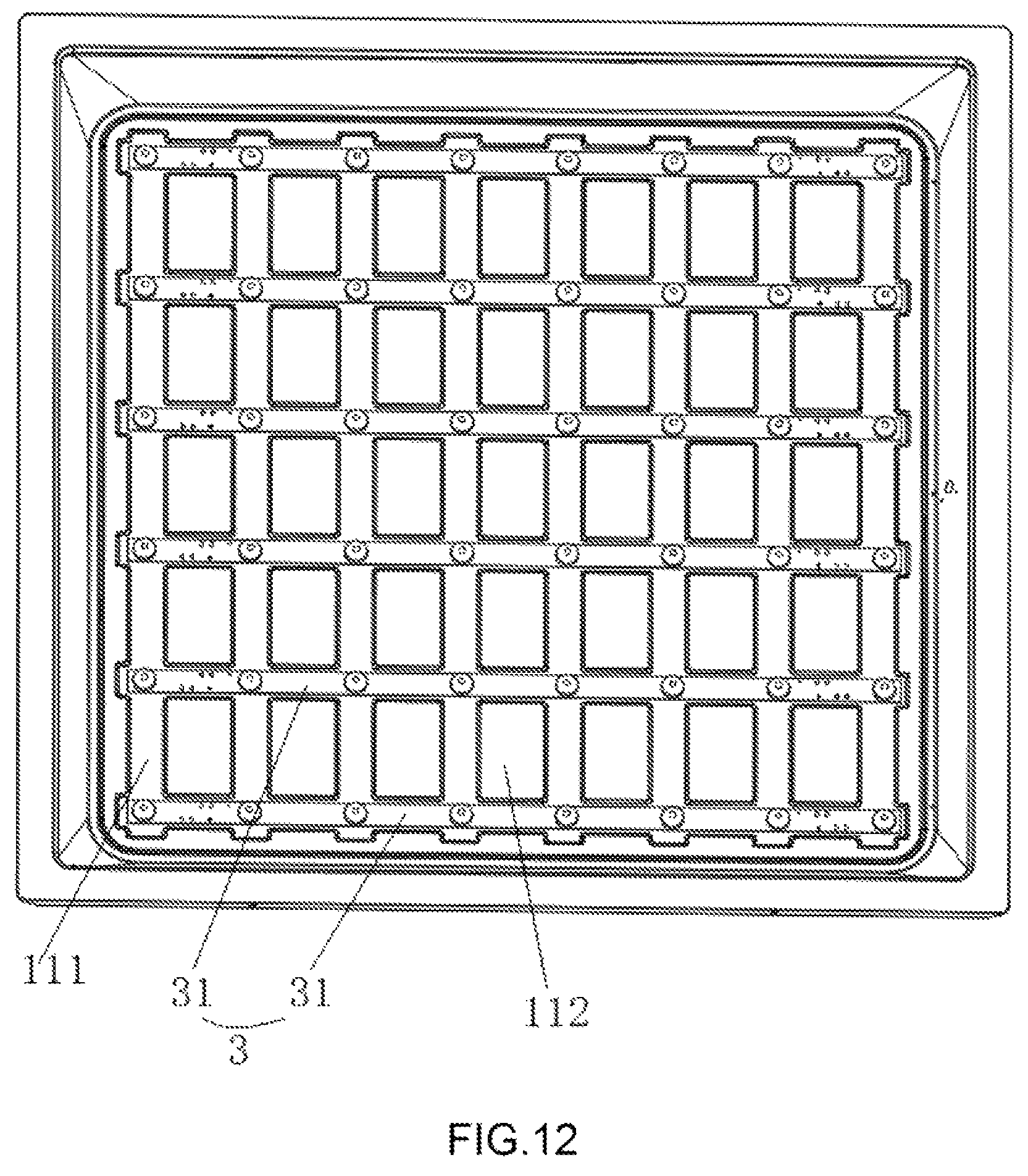 Patent US11815248 Figure 12 – Integrated lamp panel face frame, and integrated non-face frame panel light and assembling method thereof