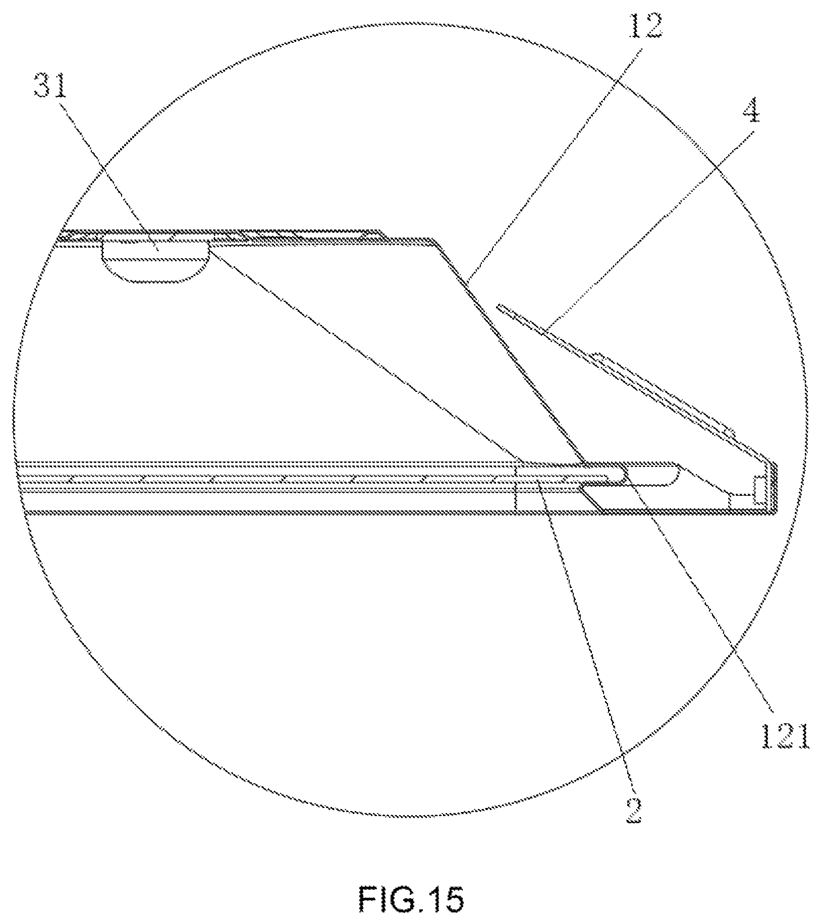 Patent US11815248 Figure 15 – Integrated lamp panel face frame, and integrated non-face frame panel light and assembling method thereof